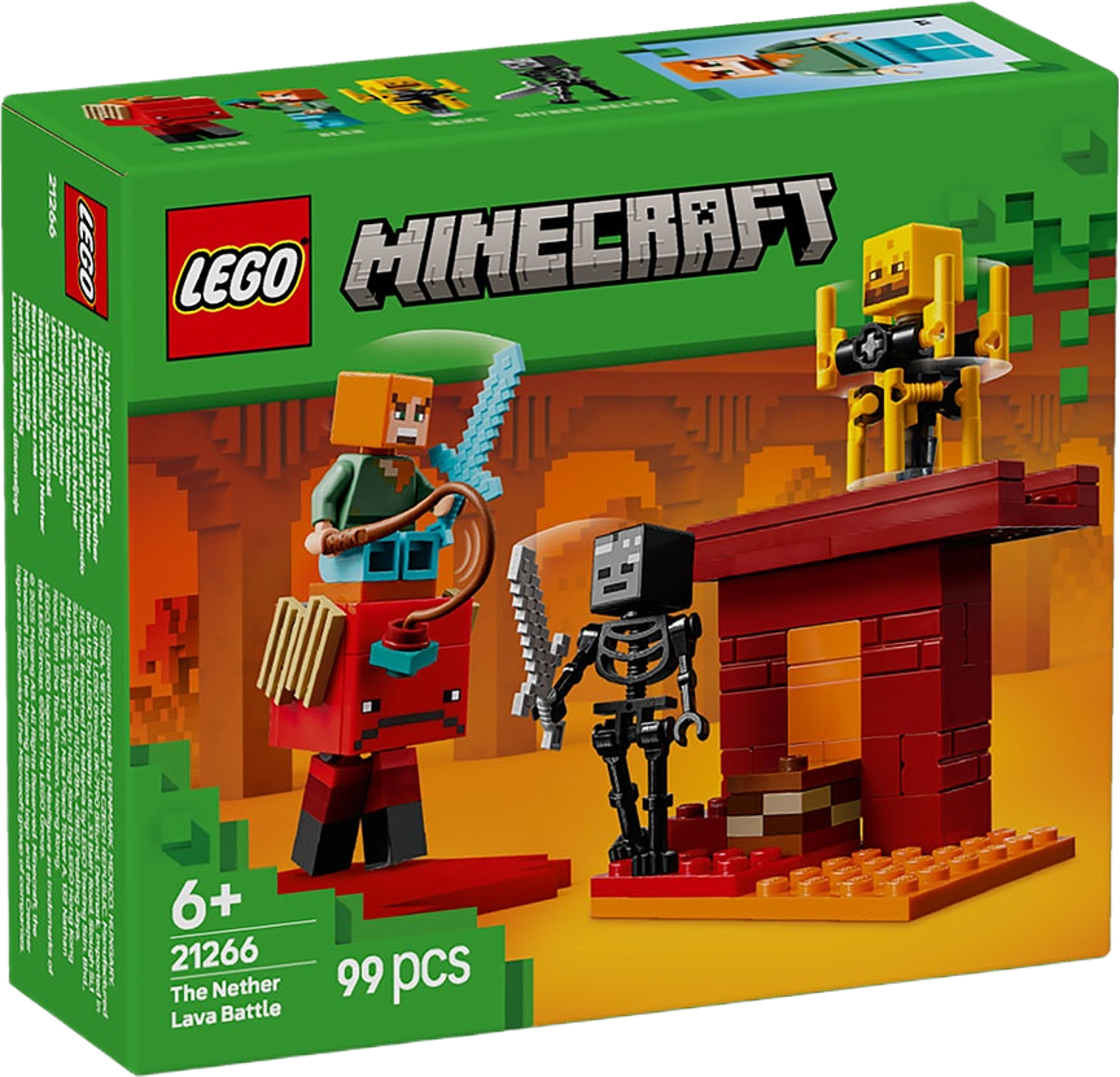 Minecraft® Lavastriden i Nether 21266, från LEGO.