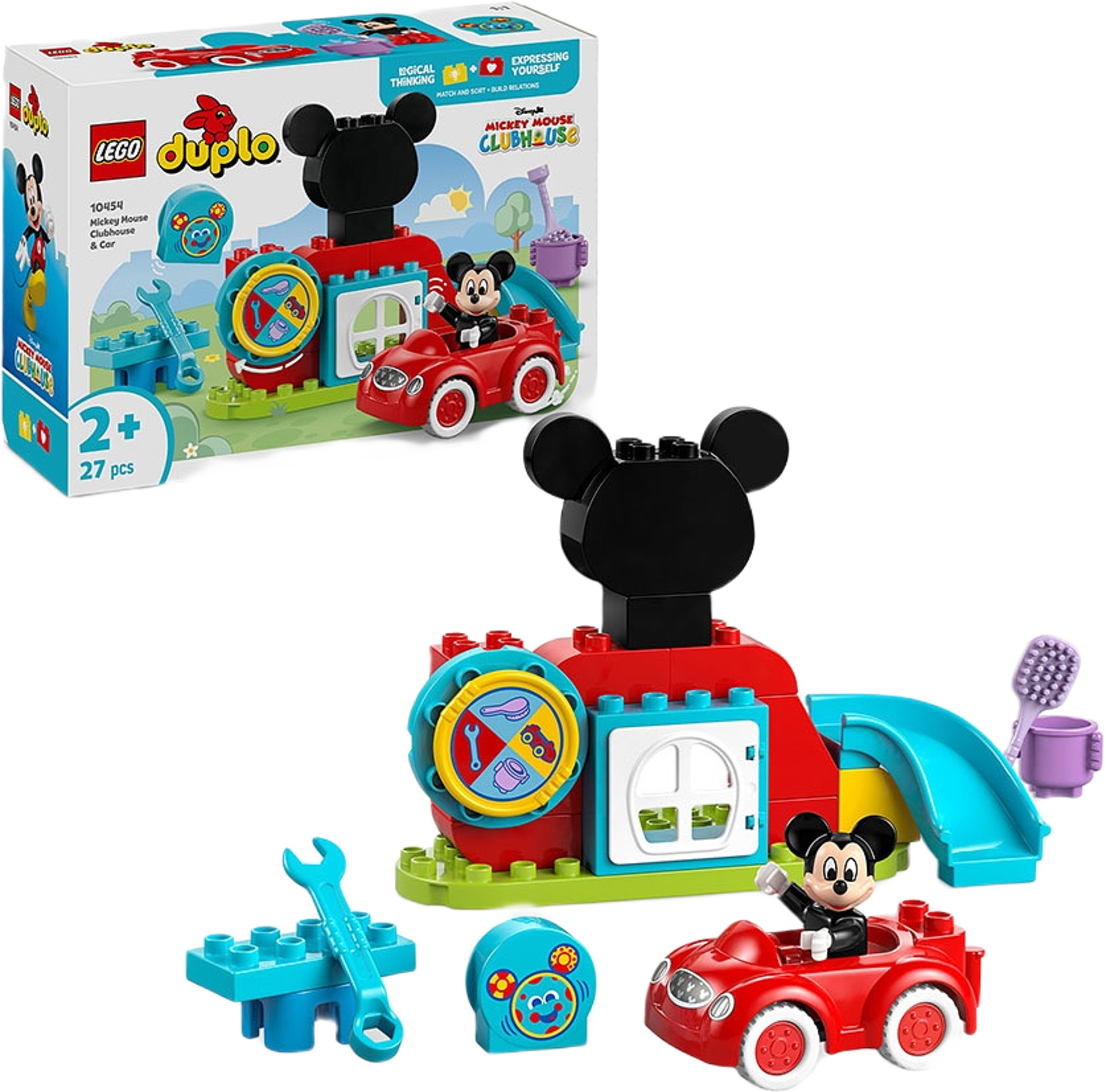 DUPLO® | Disney Musse Piggs klubbhus och bil 10454, från LEGO.