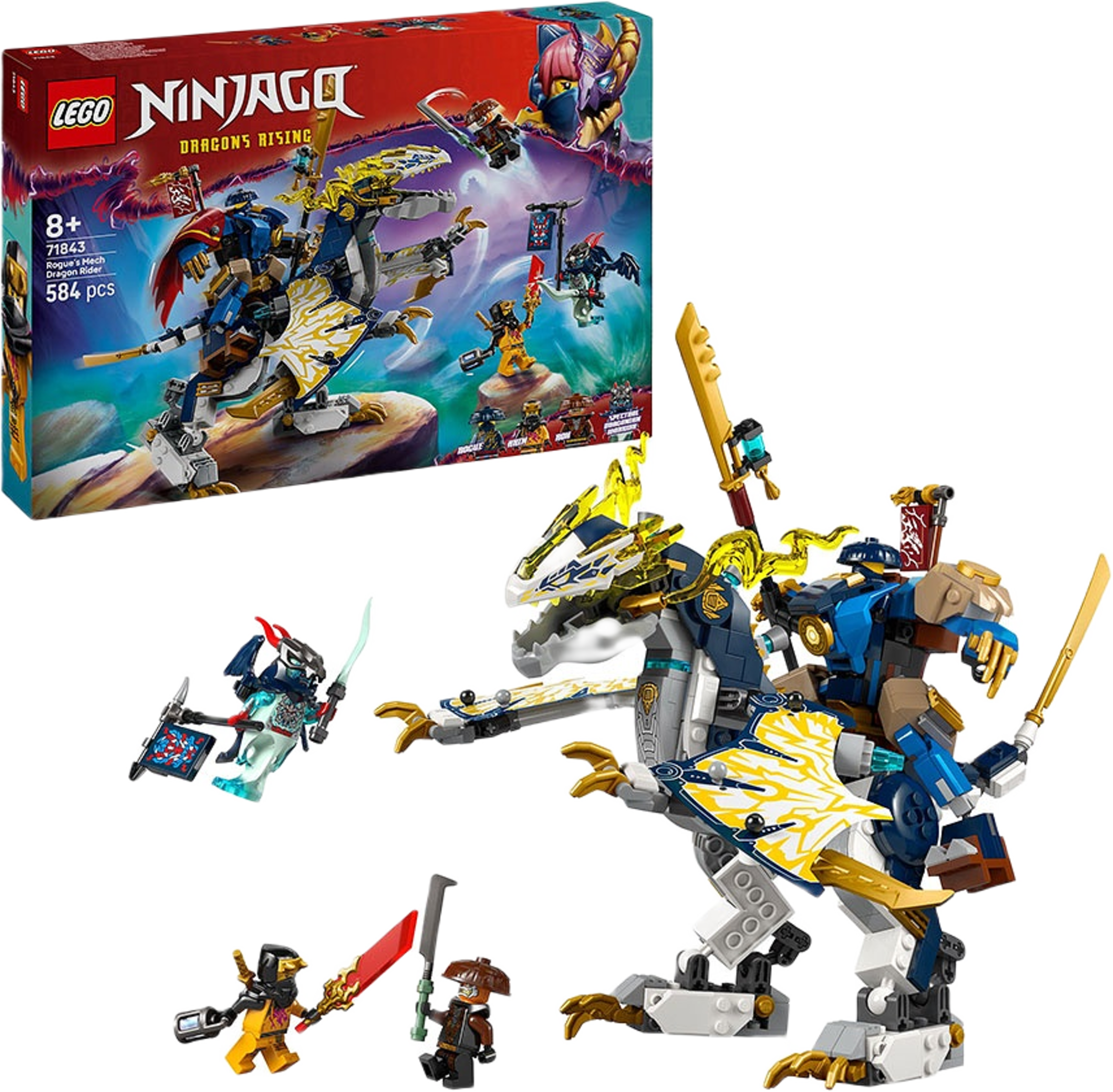 NINJAGO Rogues drakryttarrobot 71843, från LEGO.