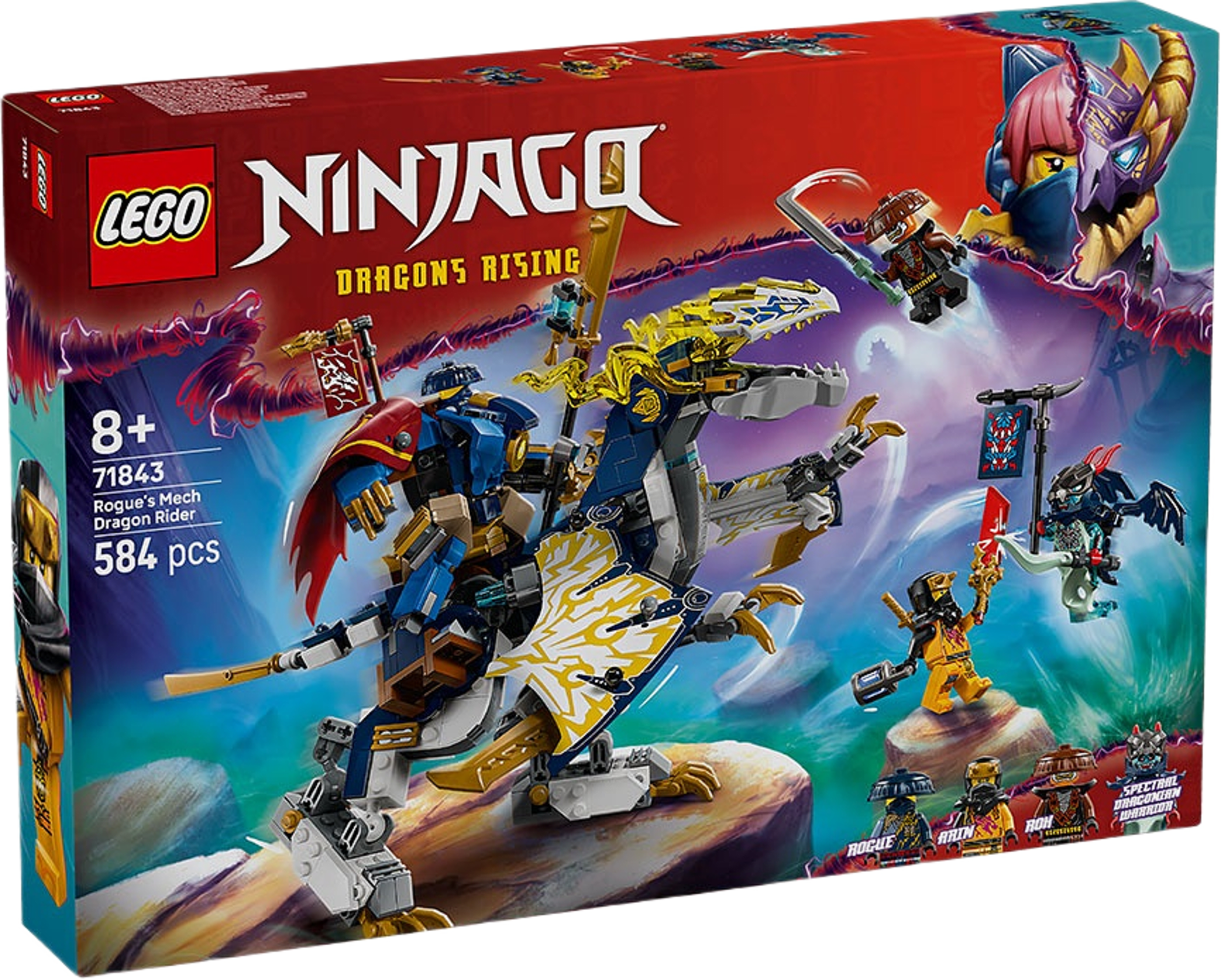 NINJAGO Rogues drakryttarrobot 71843, från LEGO.