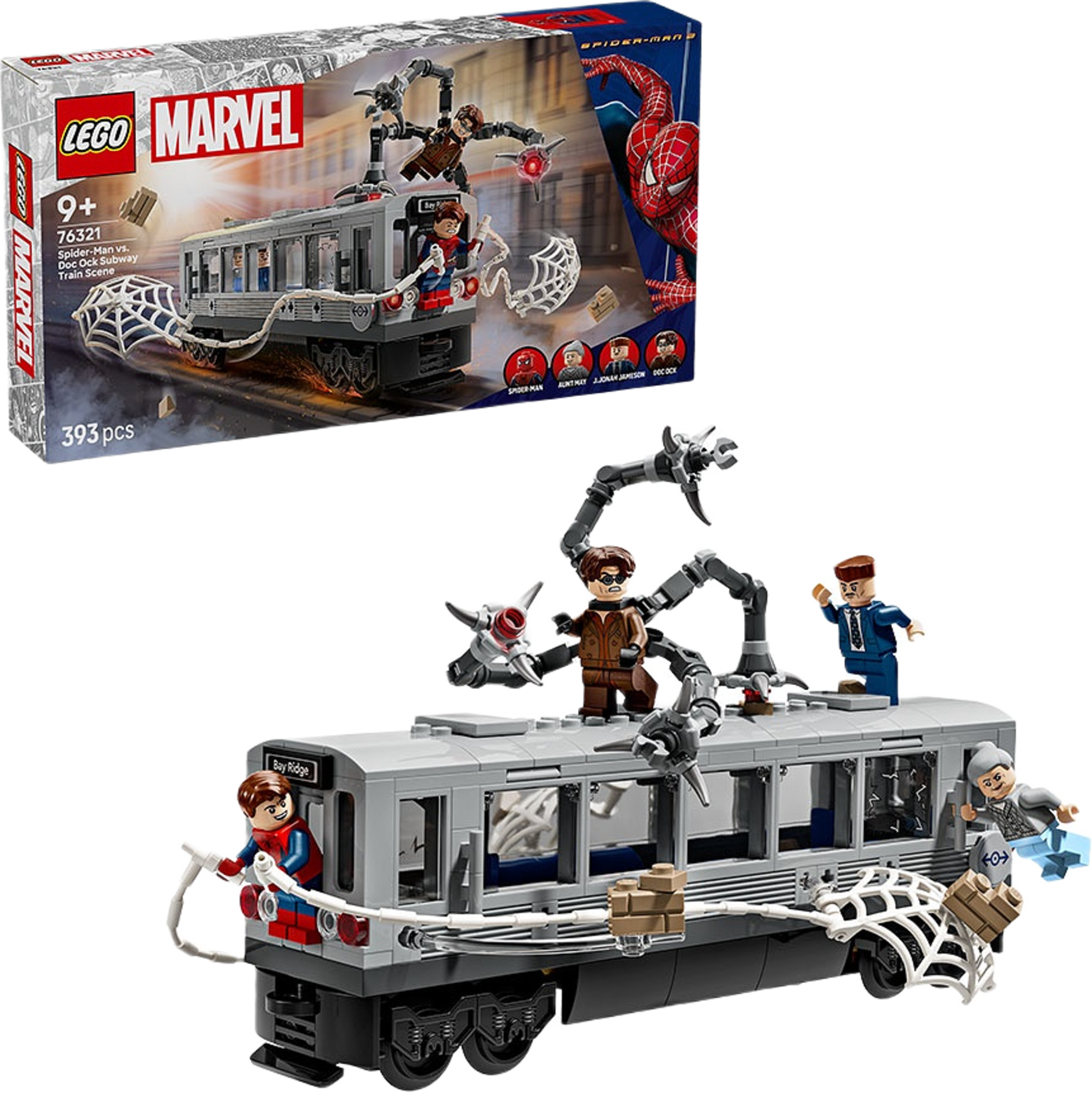 Marvel Spider-Man mot Doc Ock: tunnelbanescenen 76321, från LEGO.