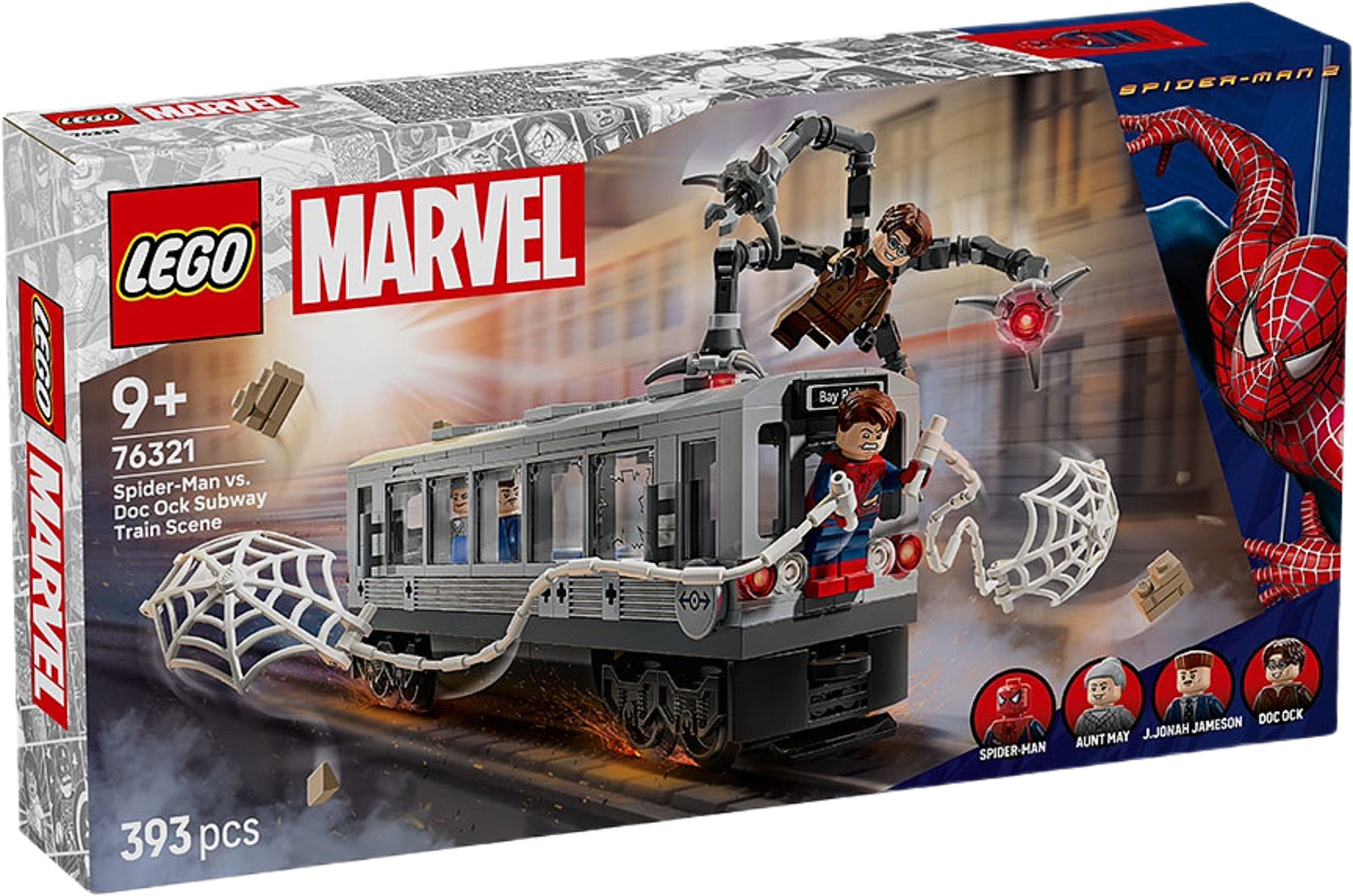 Marvel Spider-Man mot Doc Ock: tunnelbanescenen 76321, från LEGO.