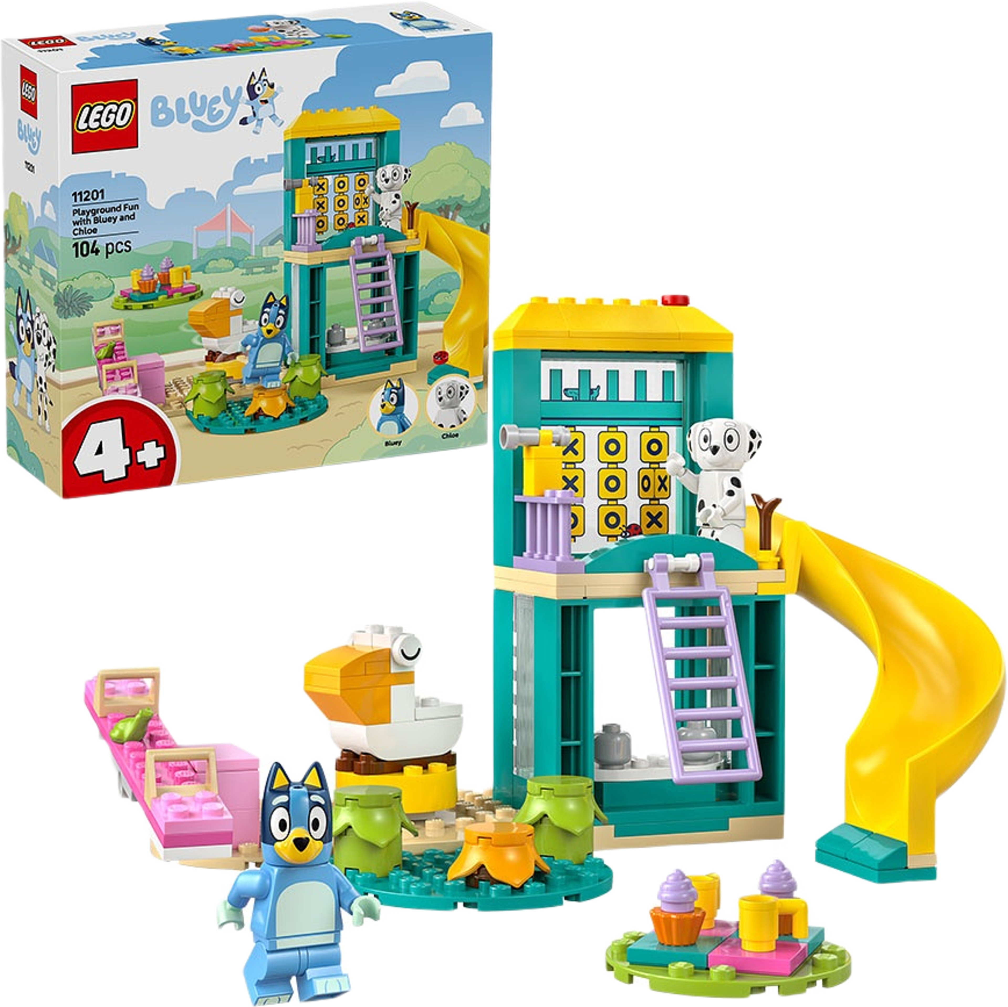 Bluey Skoj på lekplatsen med Bluey och Chloe 11201, från LEGO.