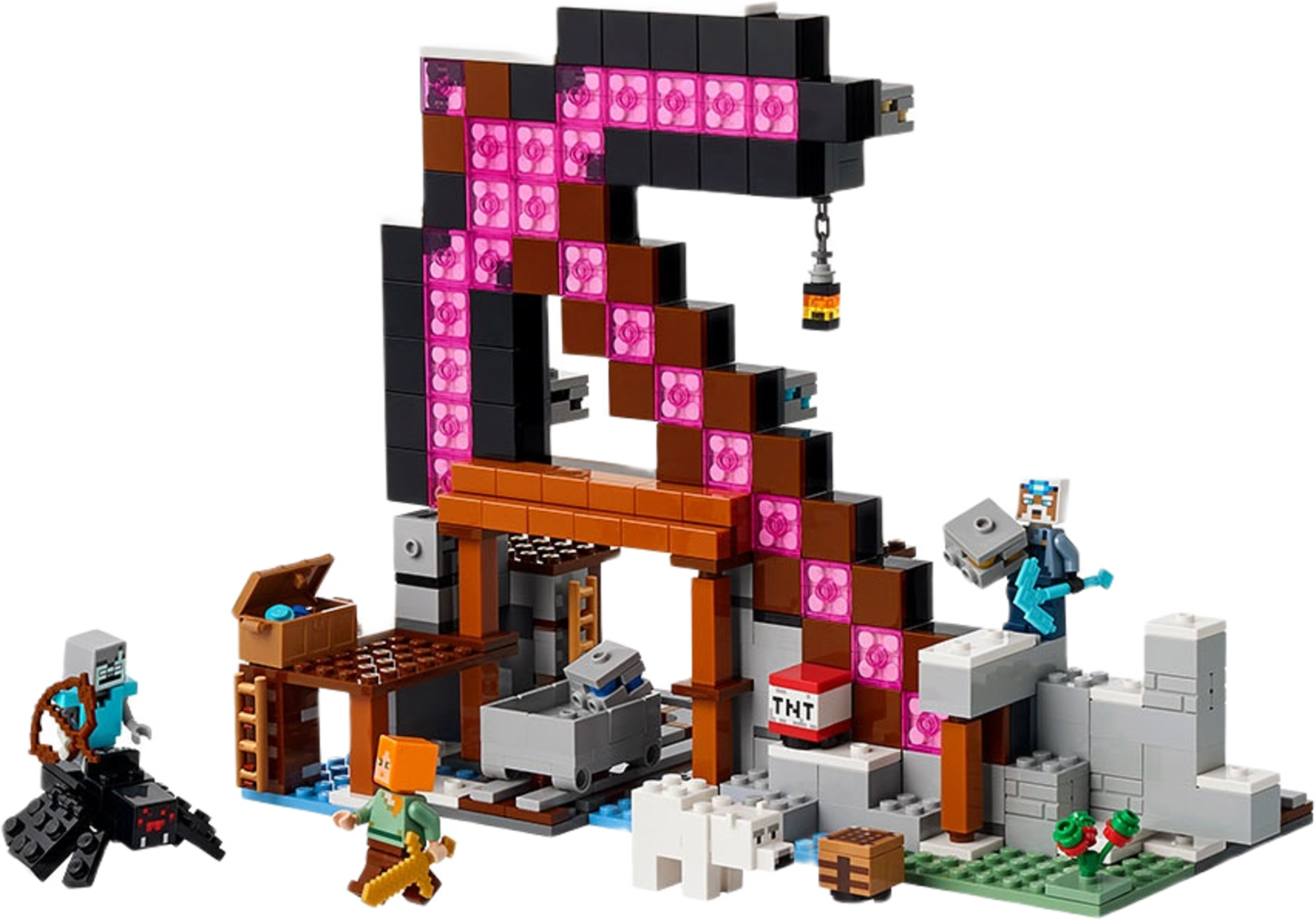 Minecraft® Spetshackegruvan 21277, från LEGO.