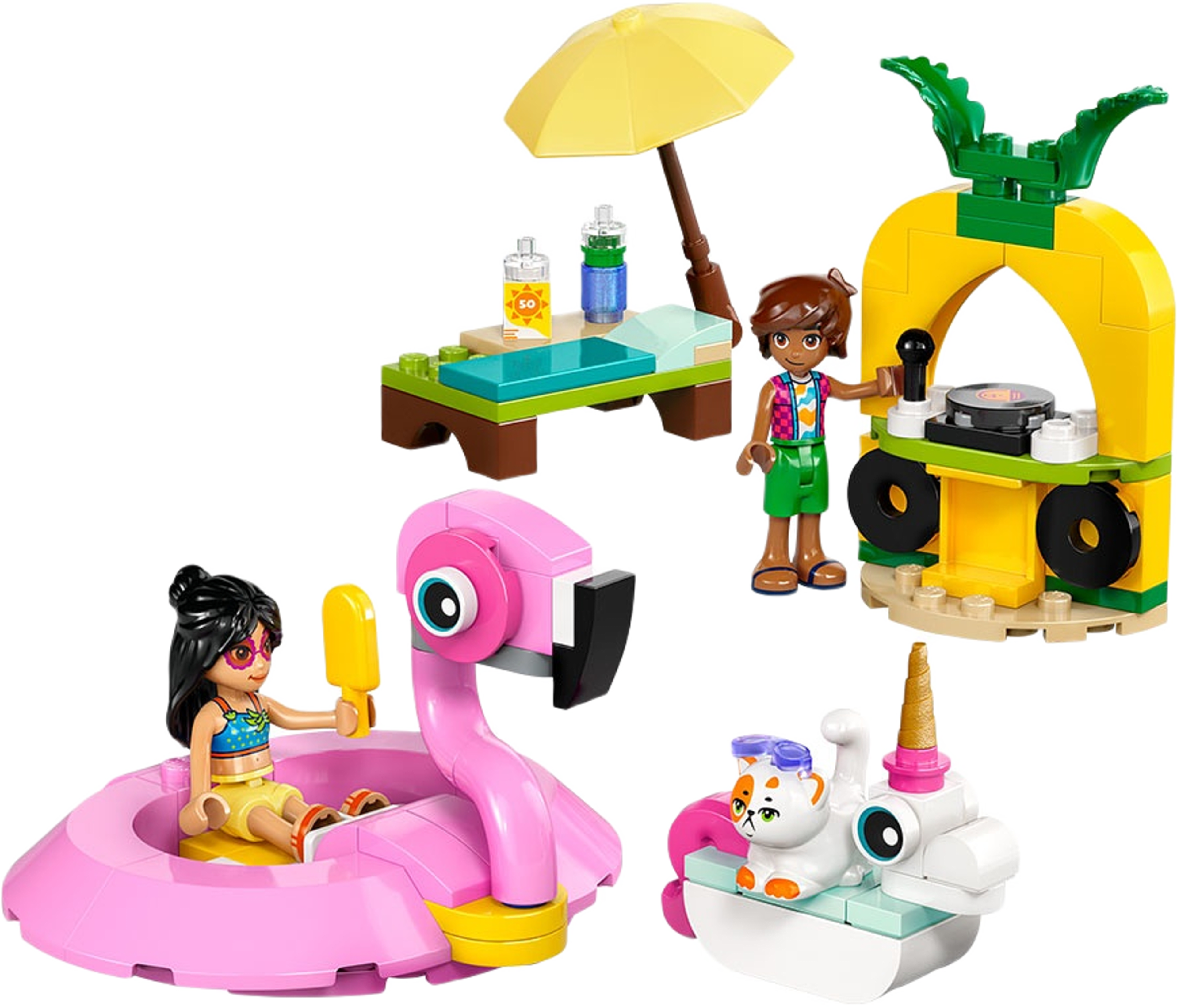 Friends Poolparty med enhörning och flamingo 42658, från LEGO.