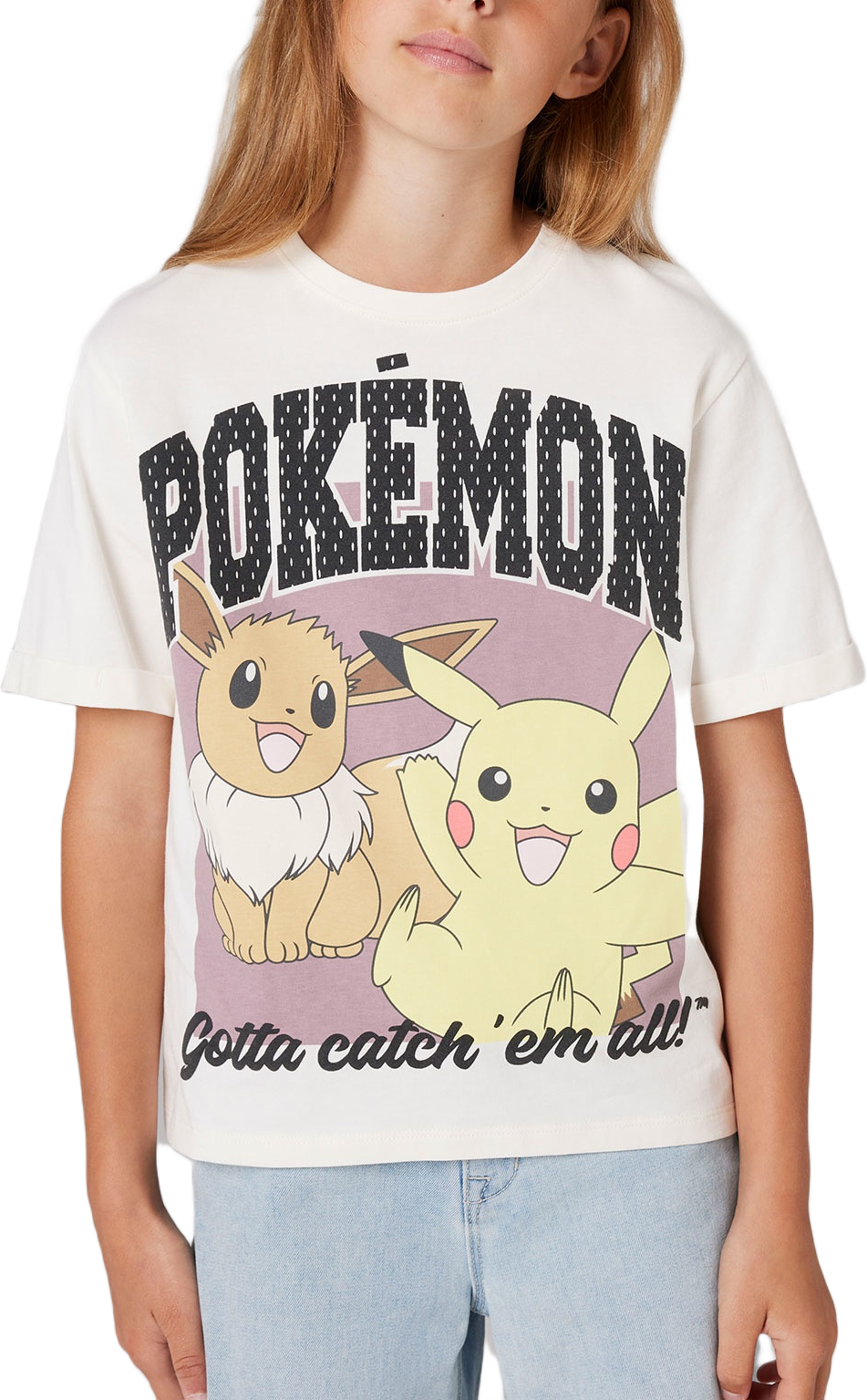 NKFSURI POKEMON SS NREG TOP BOX SKY, från Name It, i färgen Cloud Dancer.
