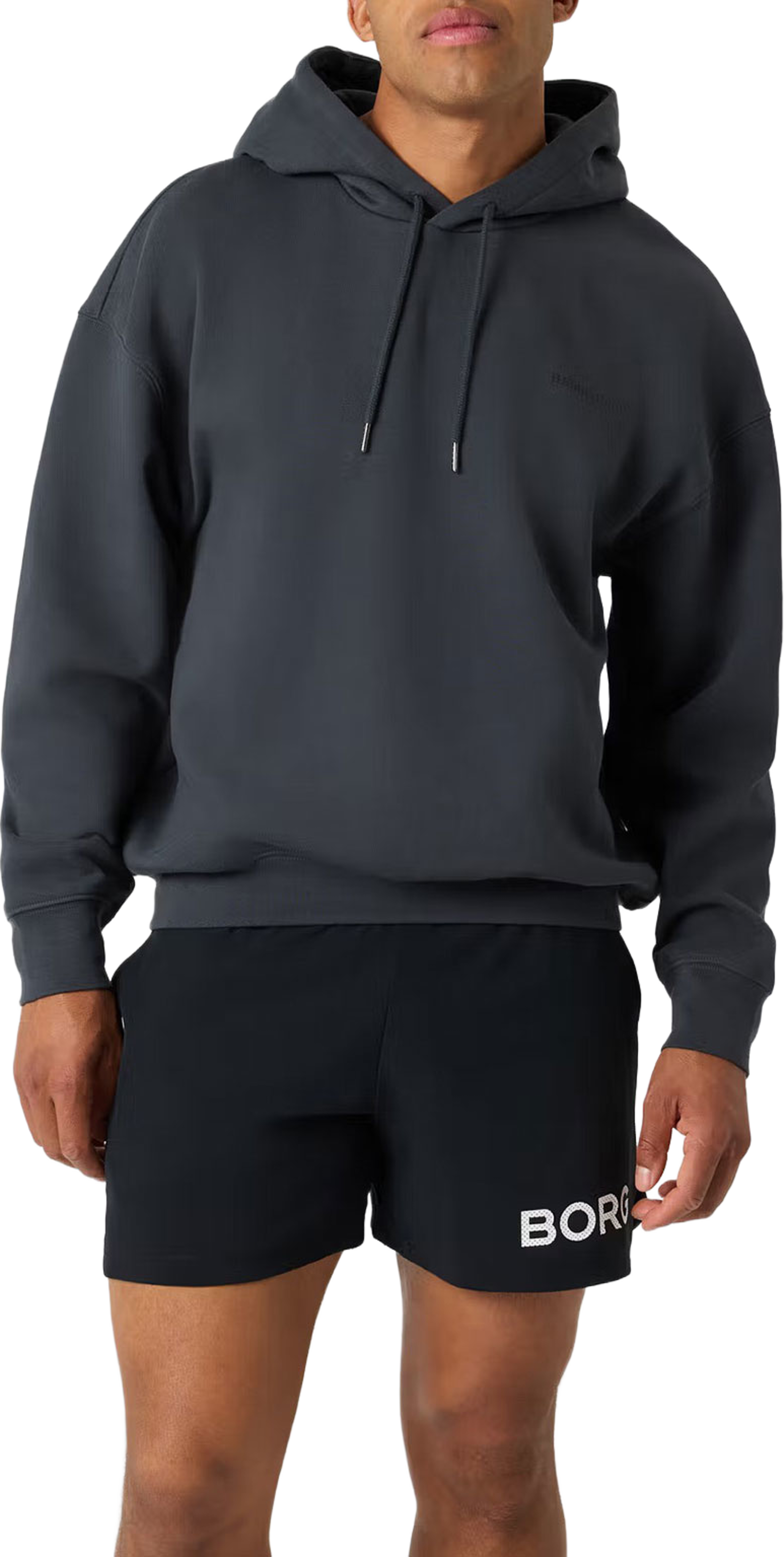 Borg Oversized Hoodie, från Björn Borg, i färgen Asphalt. Klicka för att öppna bilden i stort format