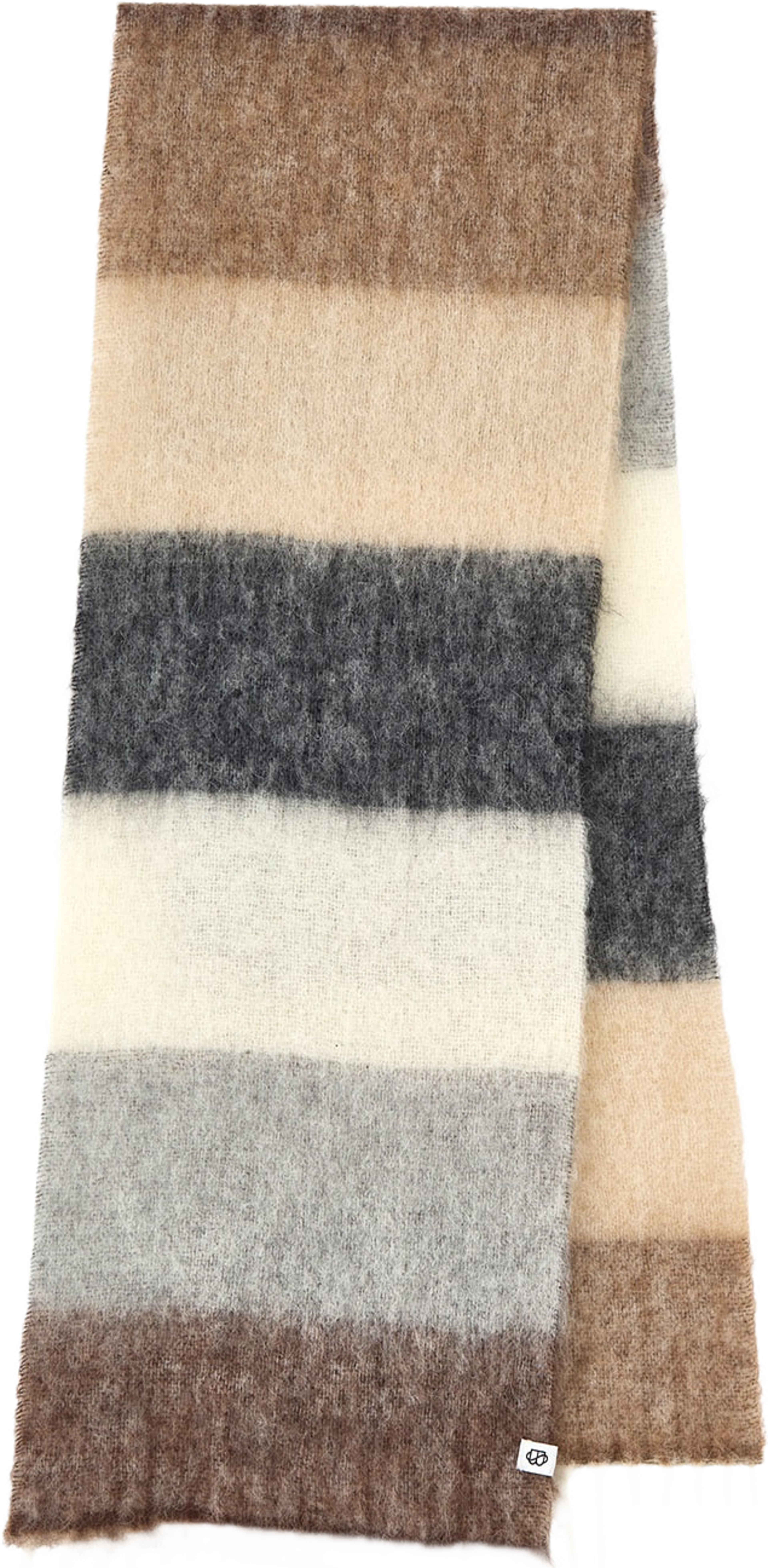 Strada Tilda M Scarf, från Becksöndergaard, i färgen Rain Drum Brown.