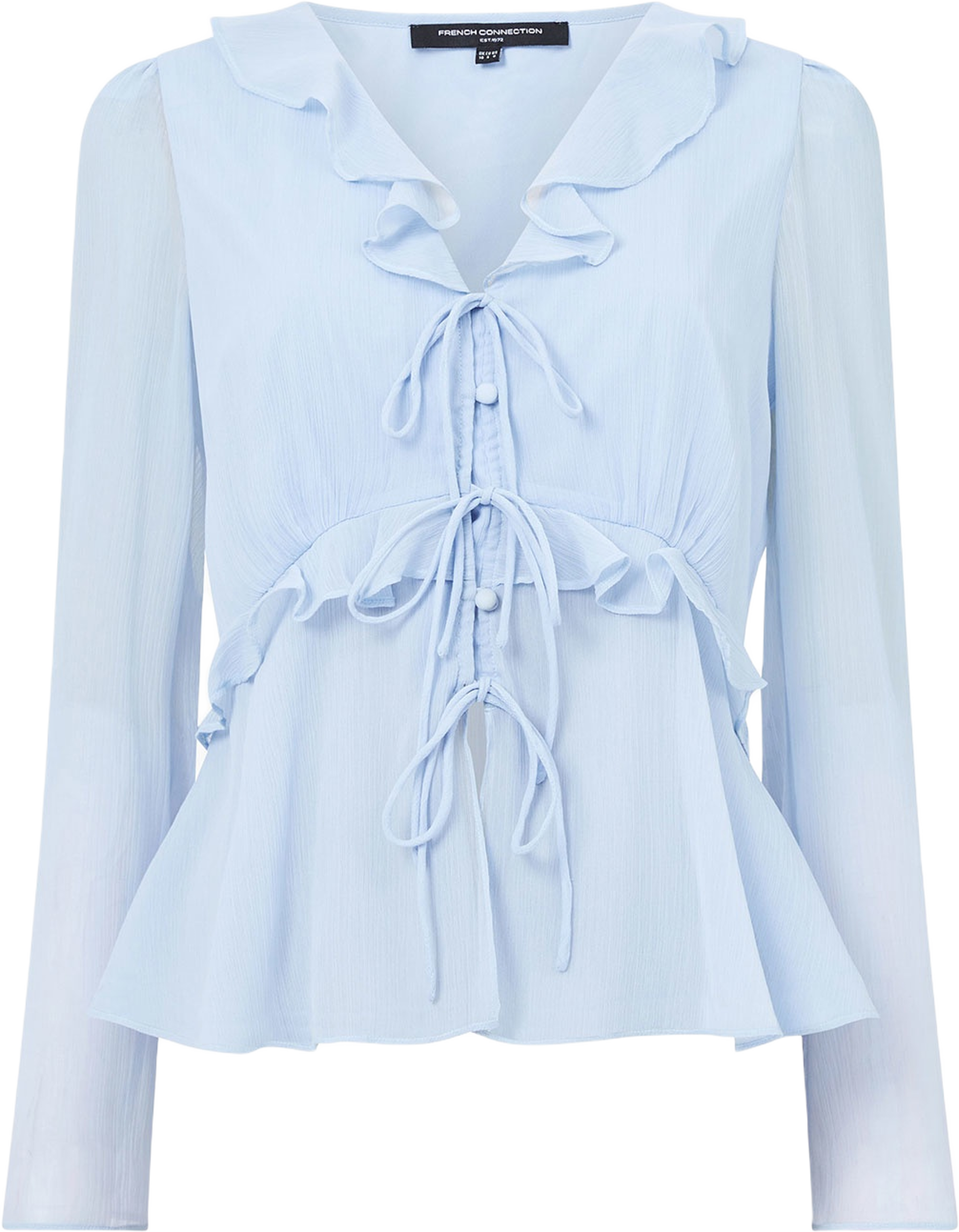 Emina Chiffon Frill Tie Up Top