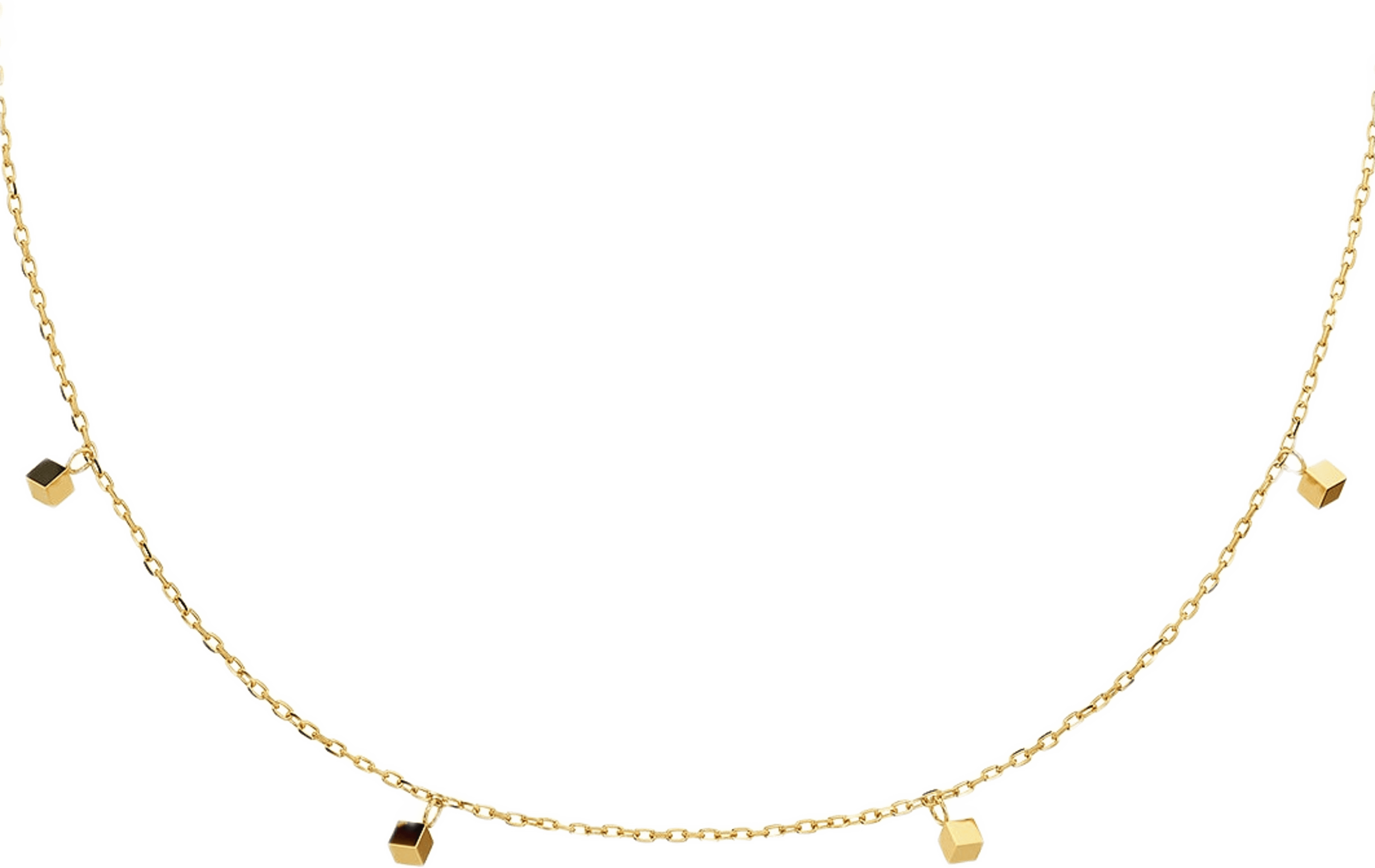 Dice Necklace Gold