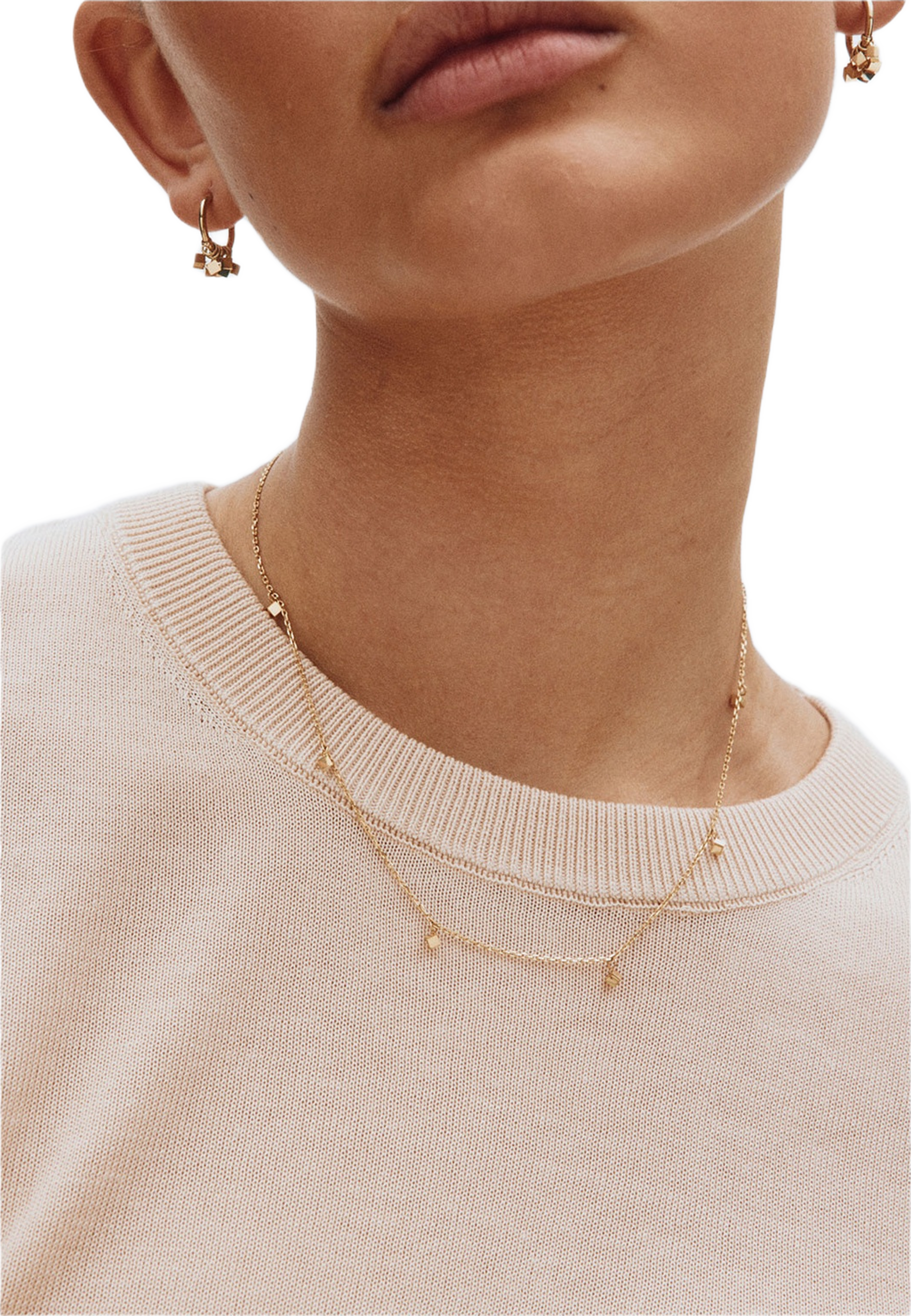 Dice Necklace Gold