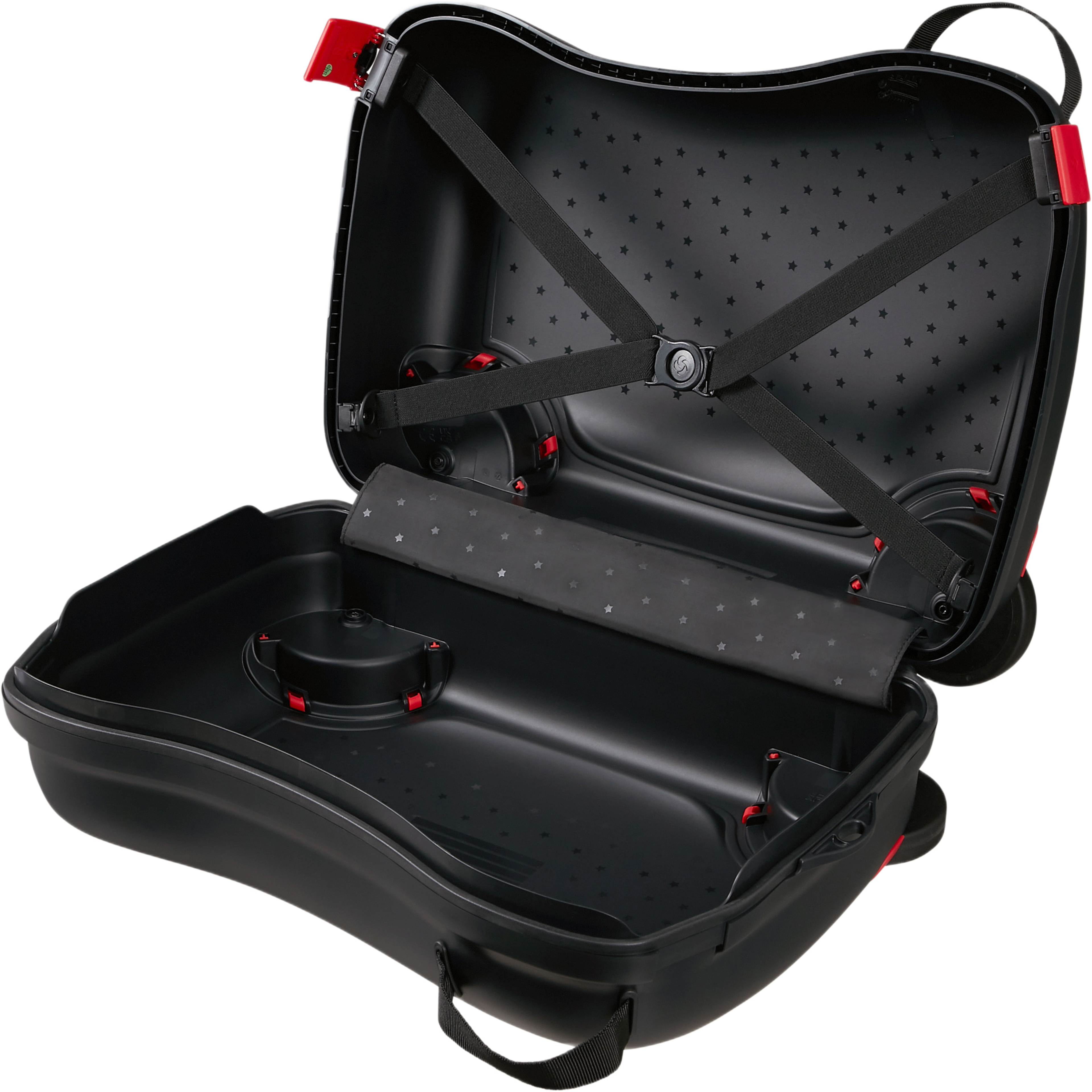 Resväska Spiderman, från American Tourister, i färgen Ride-on Marvel. Klicka för att öppna bilden i stort format