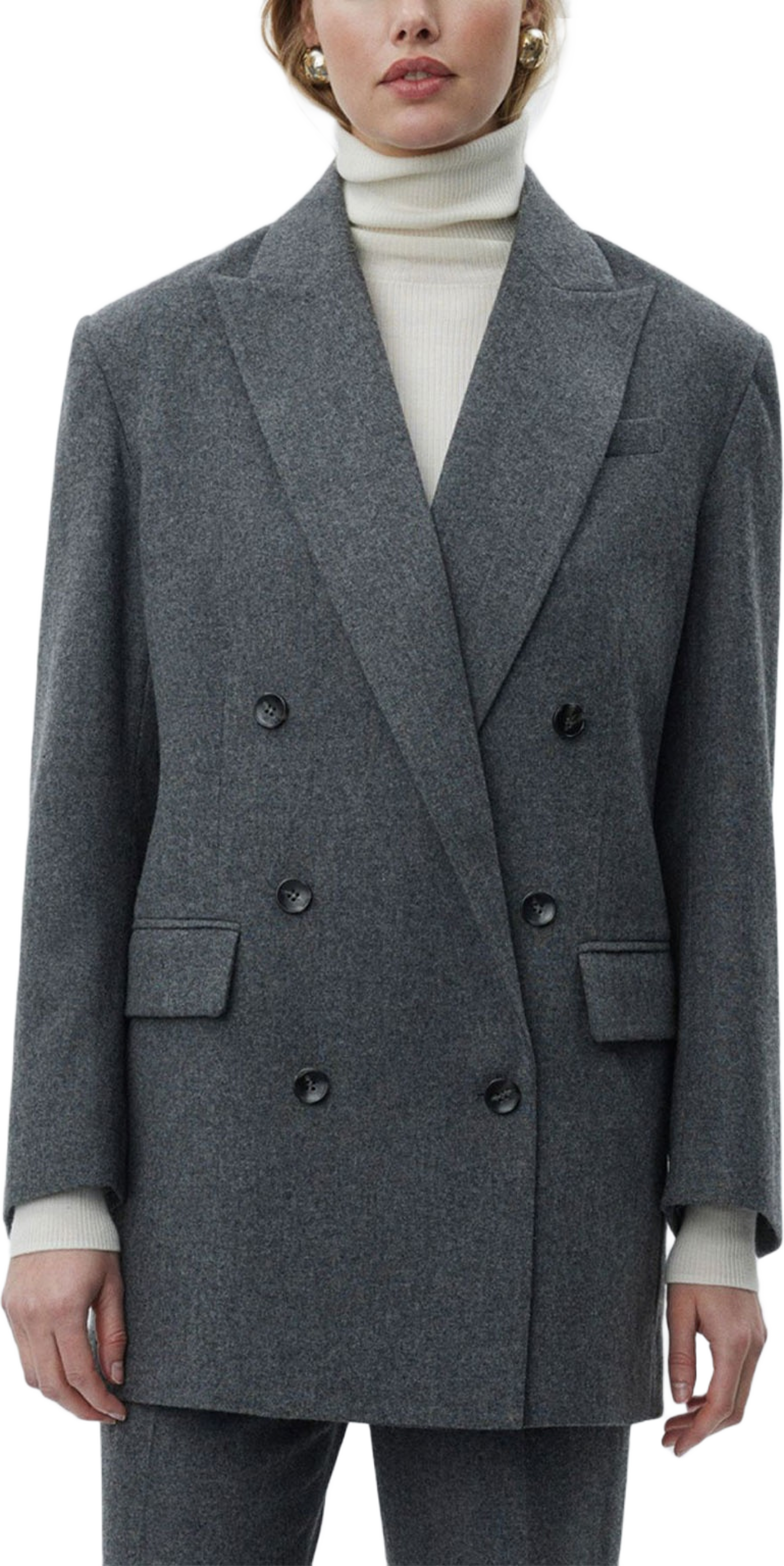 Amir Blazer - Melange Wool, från DAY Birger et Mikkelsen, i färgen Medium Grey Melange.
