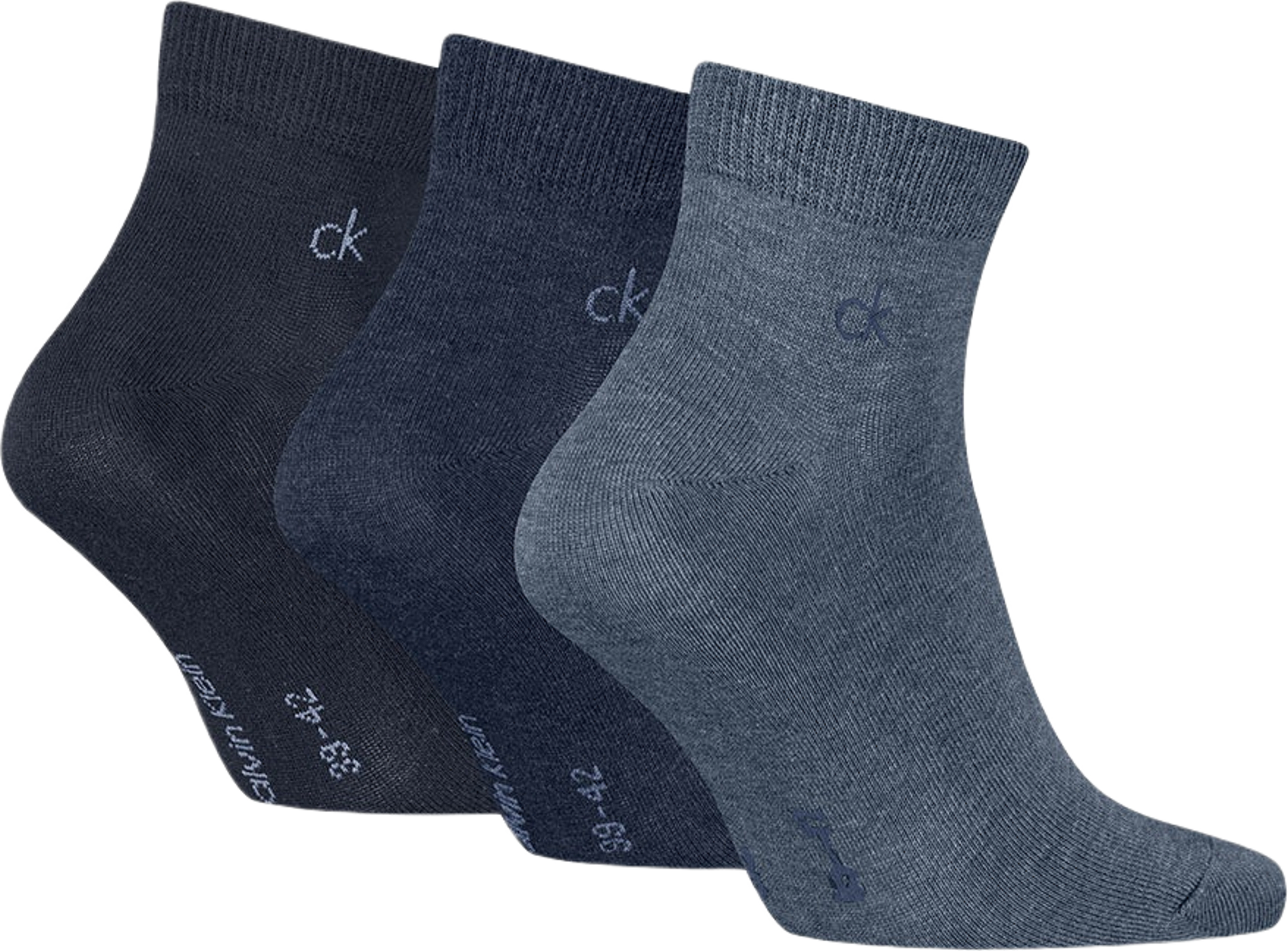 Calvin Klein Men's Classic Socks 3 Pack, från Calvin Klein, i färgen Denim.