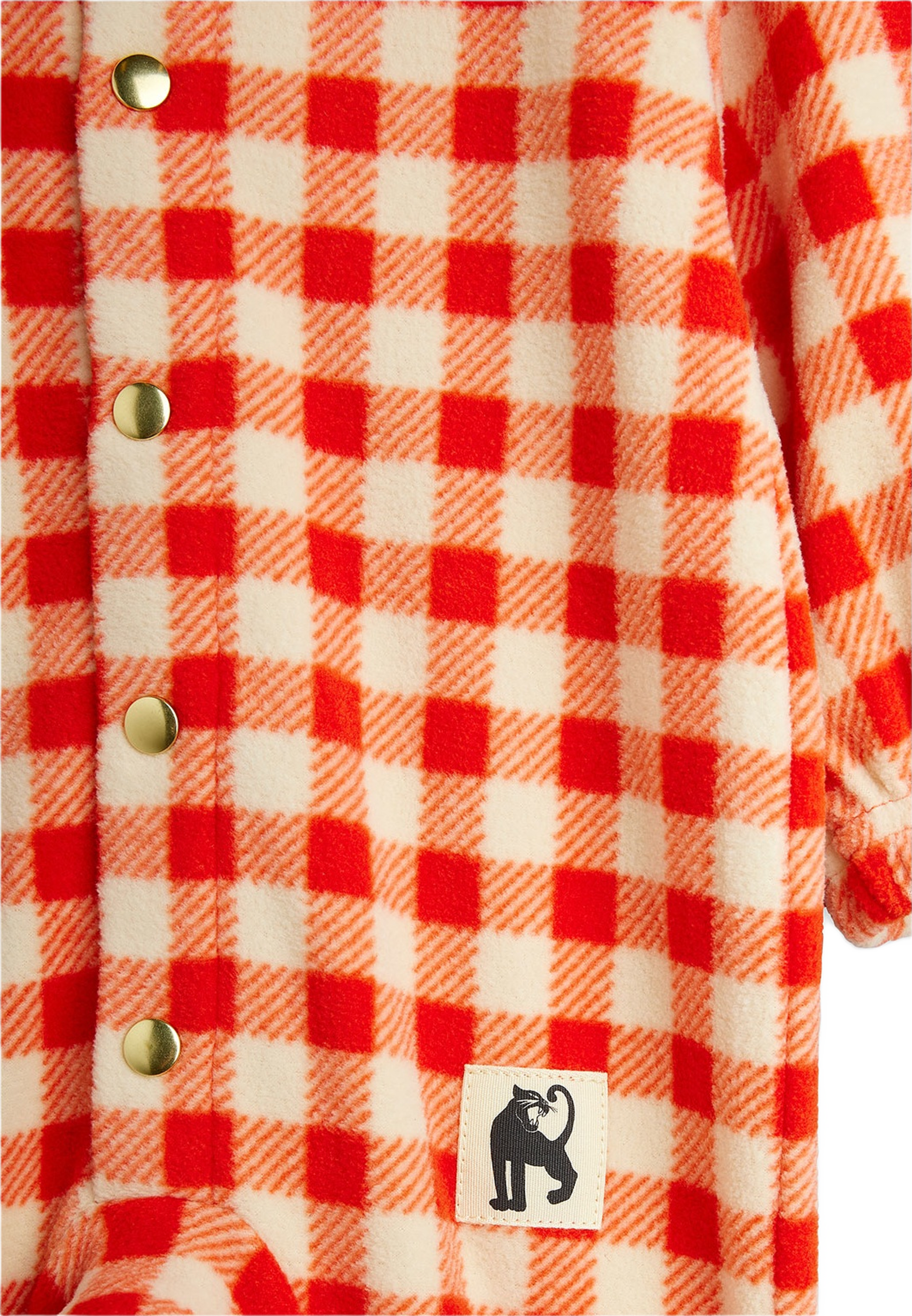 Gingham Fleece Baby Overall
