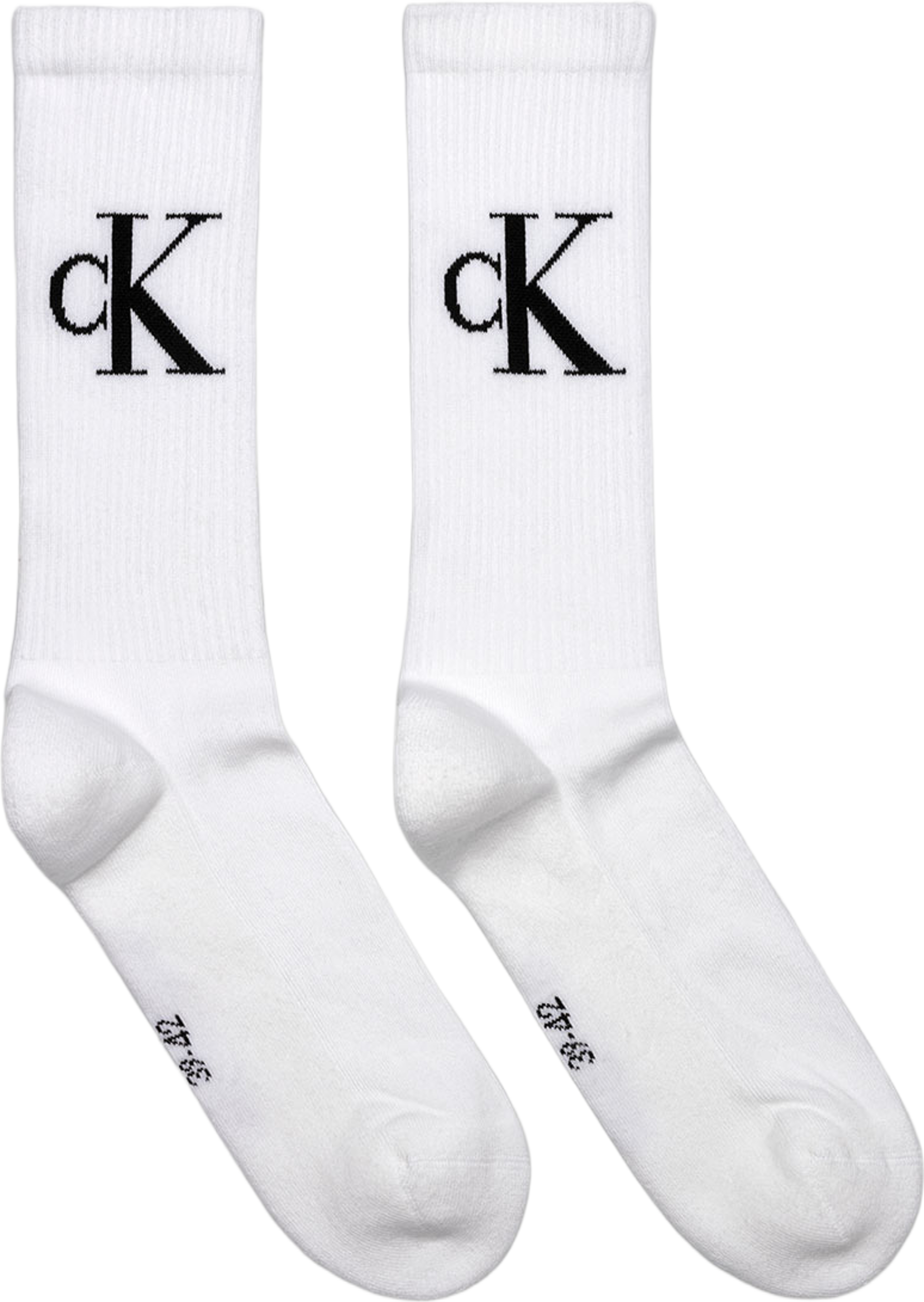 CKJ MEN SOCK 2P MONOGRAM, från Calvin Klein, i färgen White. Klicka för att öppna bilden i stort format