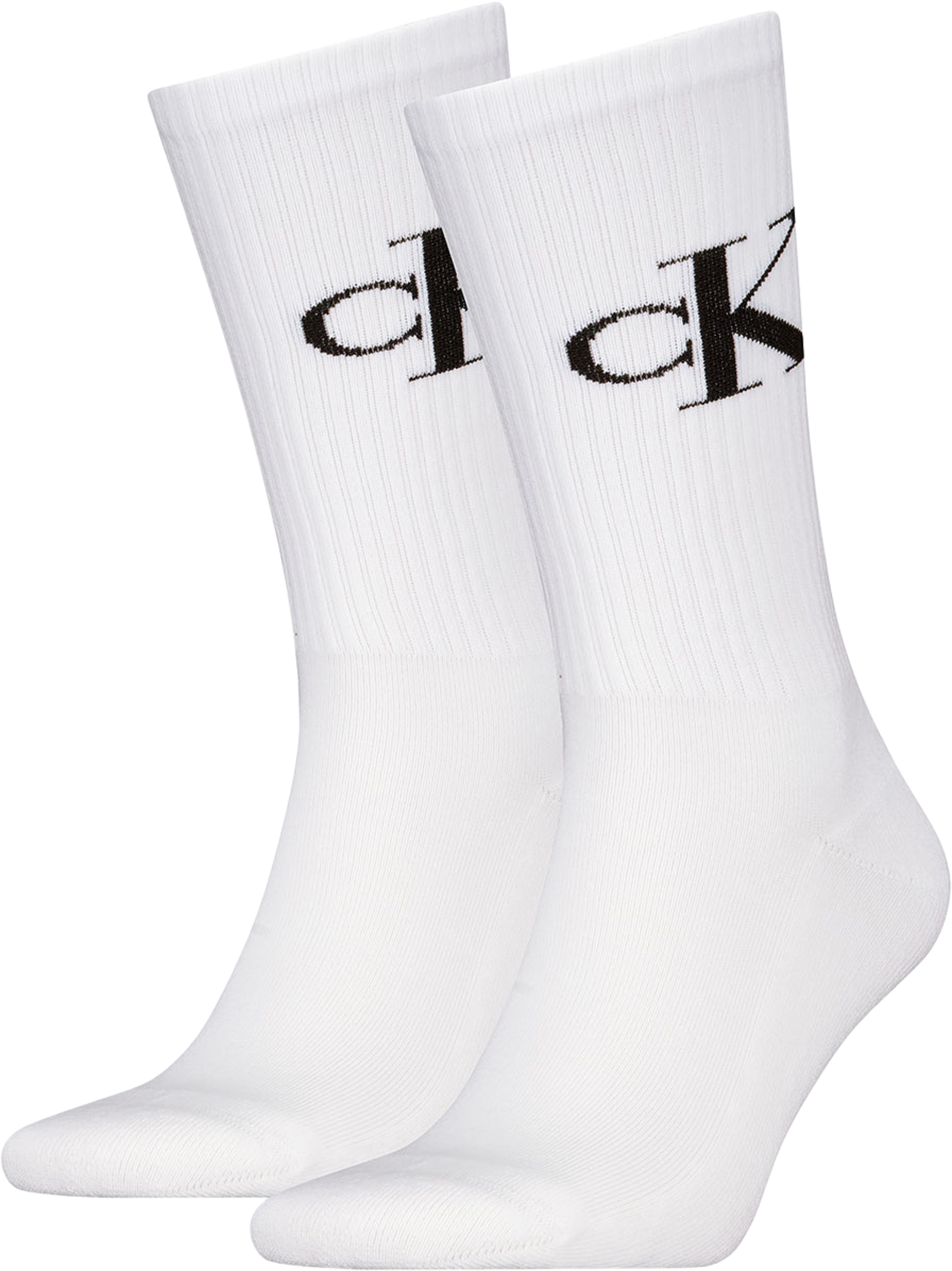 CKJ MEN SOCK 2P MONOGRAM, från Calvin Klein, i färgen White. Klicka för att öppna bilden i stort format