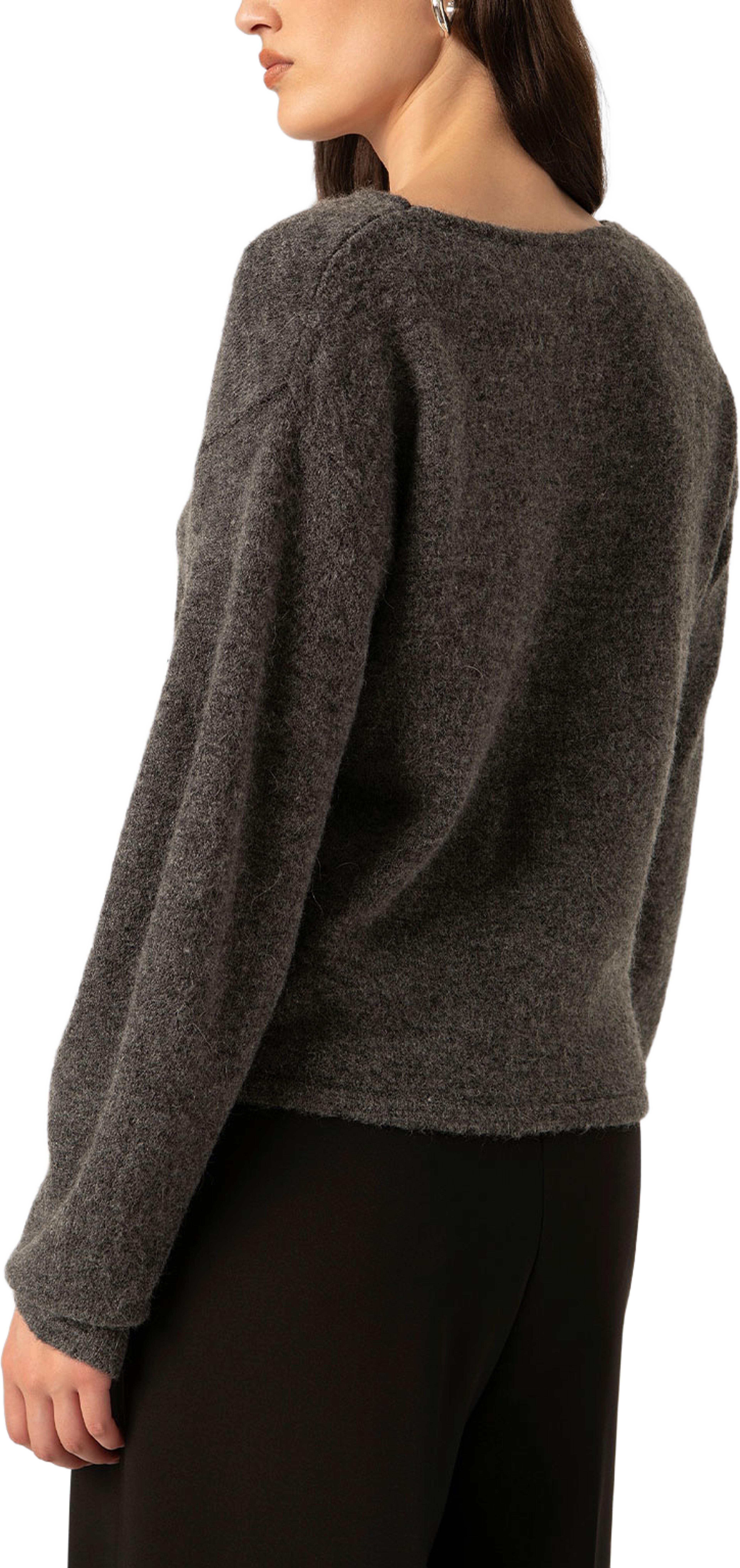 SLHedaya V-Neck Cardigan, från Soaked In Luxury, i färgen Grey Melange. Klicka för att öppna bilden i stort format