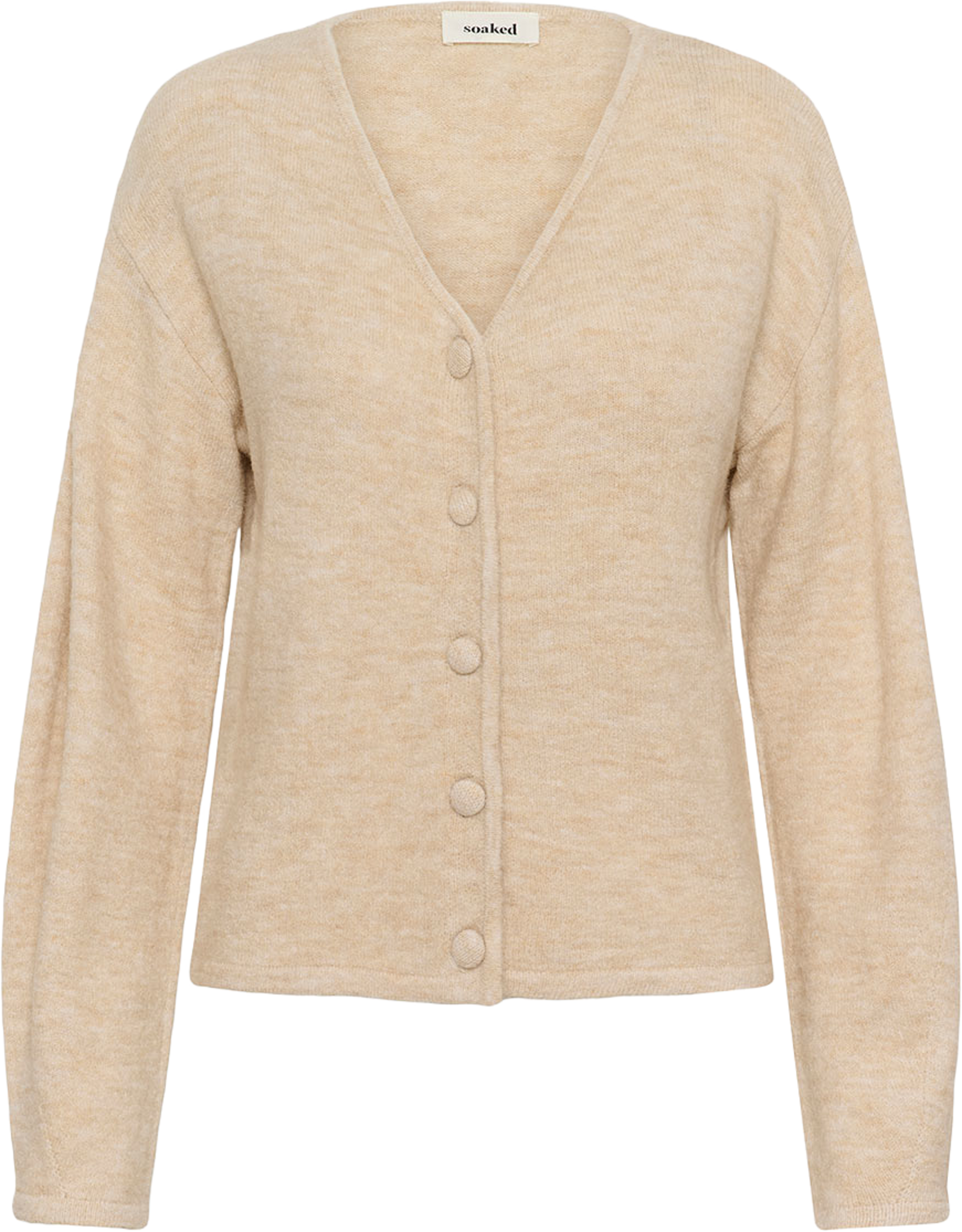 SLHedaya V-Neck Cardigan, från Soaked In Luxury, i färgen Oatmeal. Klicka för att öppna bilden i stort format
