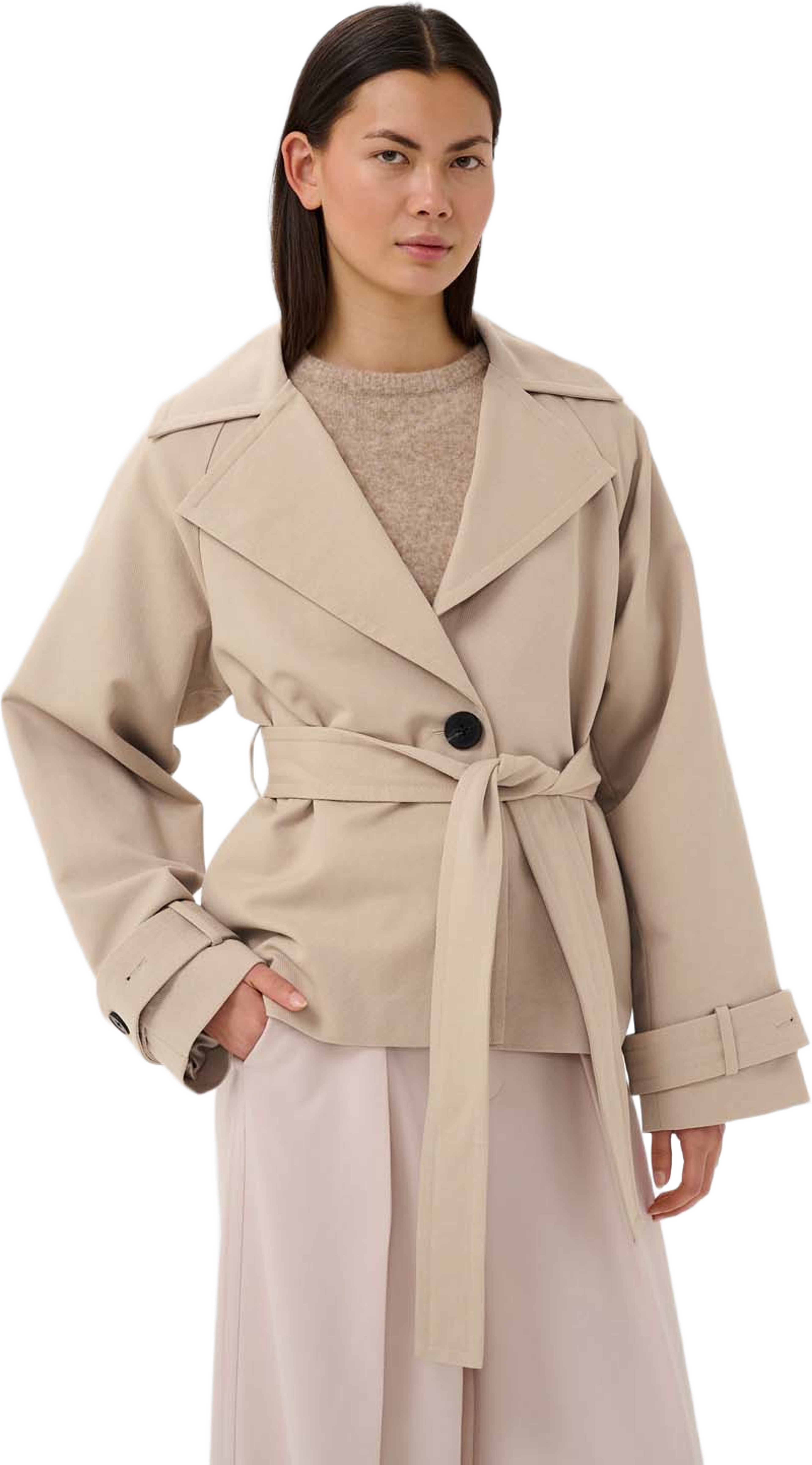 HALLJAW SHORT COAT, från Inwear, i färgen Chateau Gray. Klicka för att öppna bilden i stort format