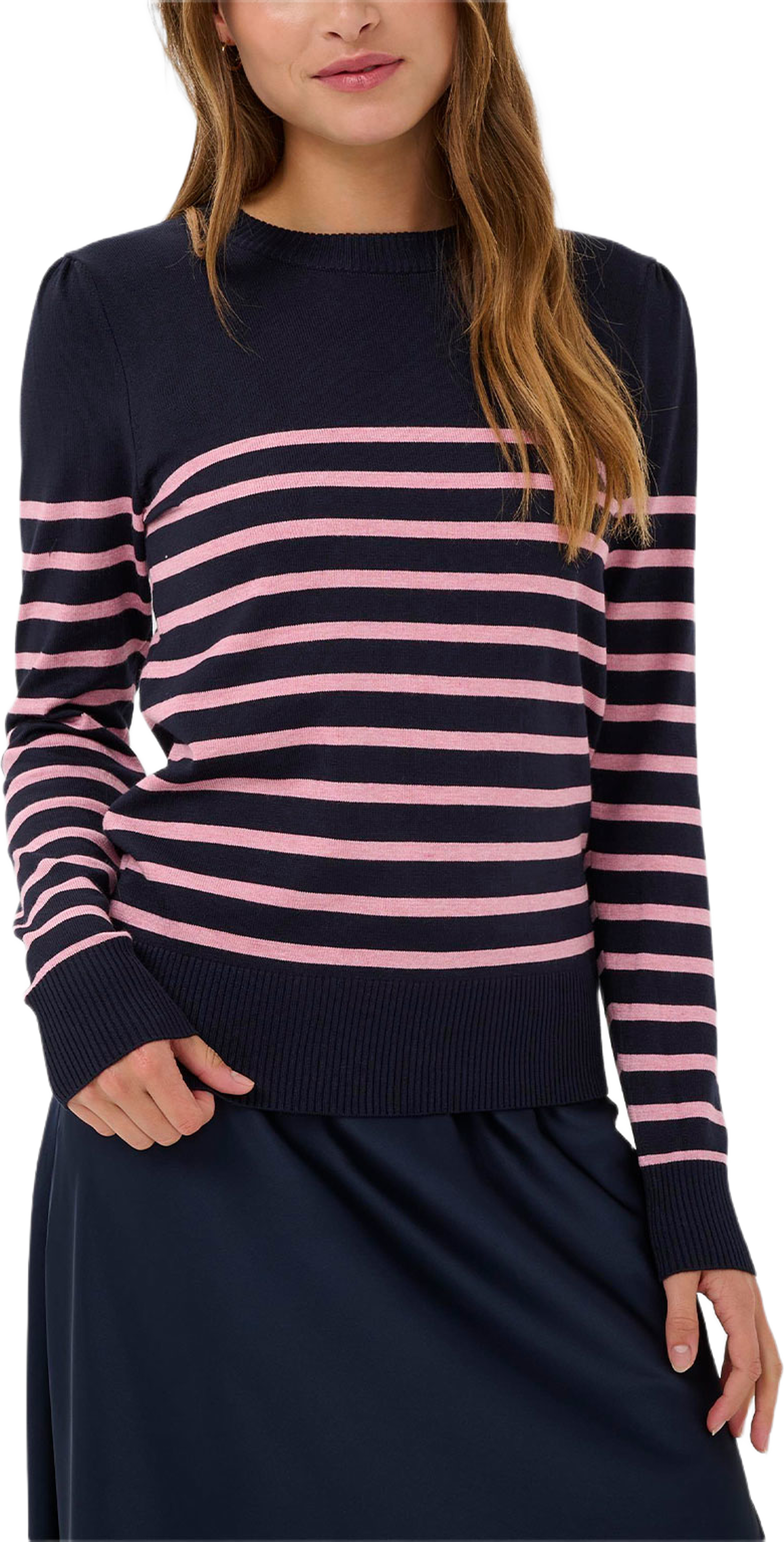 MilaSZ Striped Pullover, från Saint Tropez, i färgen Nightsky Foxglove Stripe. Klicka för att öppna bilden i stort format