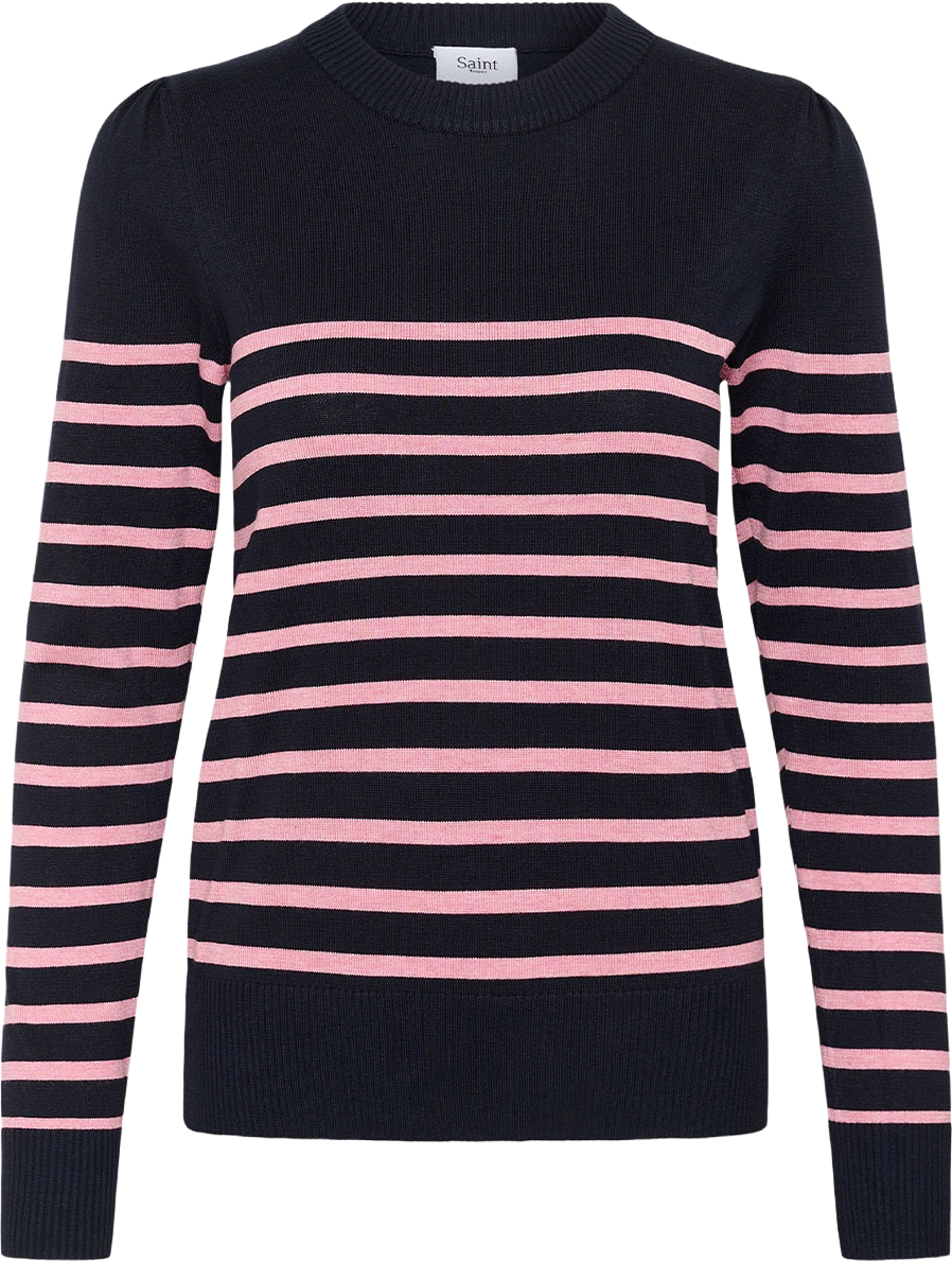 MilaSZ Striped Pullover, från Saint Tropez, i färgen Nightsky Foxglove Stripe. Klicka för att öppna bilden i stort format