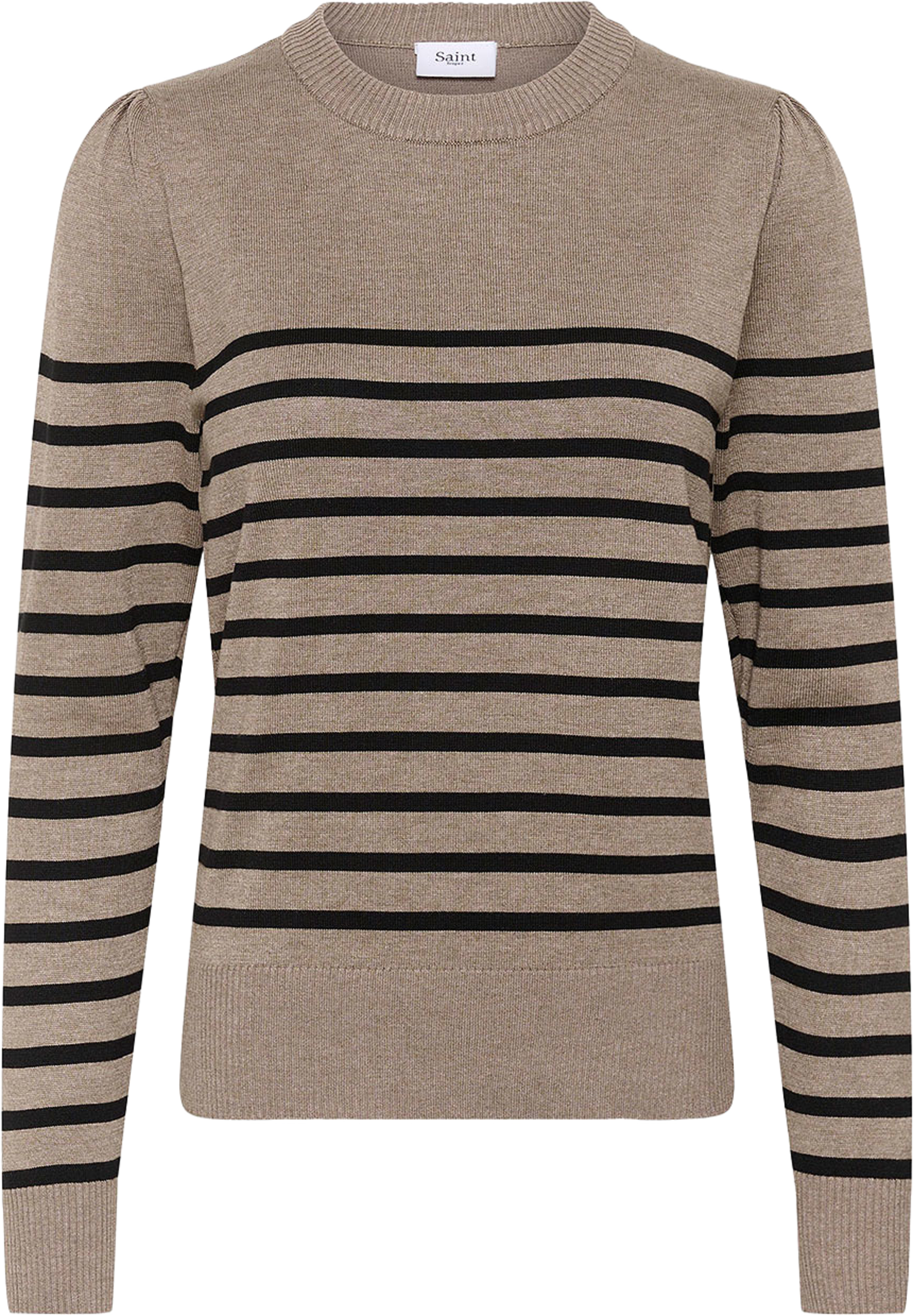 MilaSZ Striped Pullover, från Saint Tropez, i färgen Atmos Black Stripe. Klicka för att öppna bilden i stort format