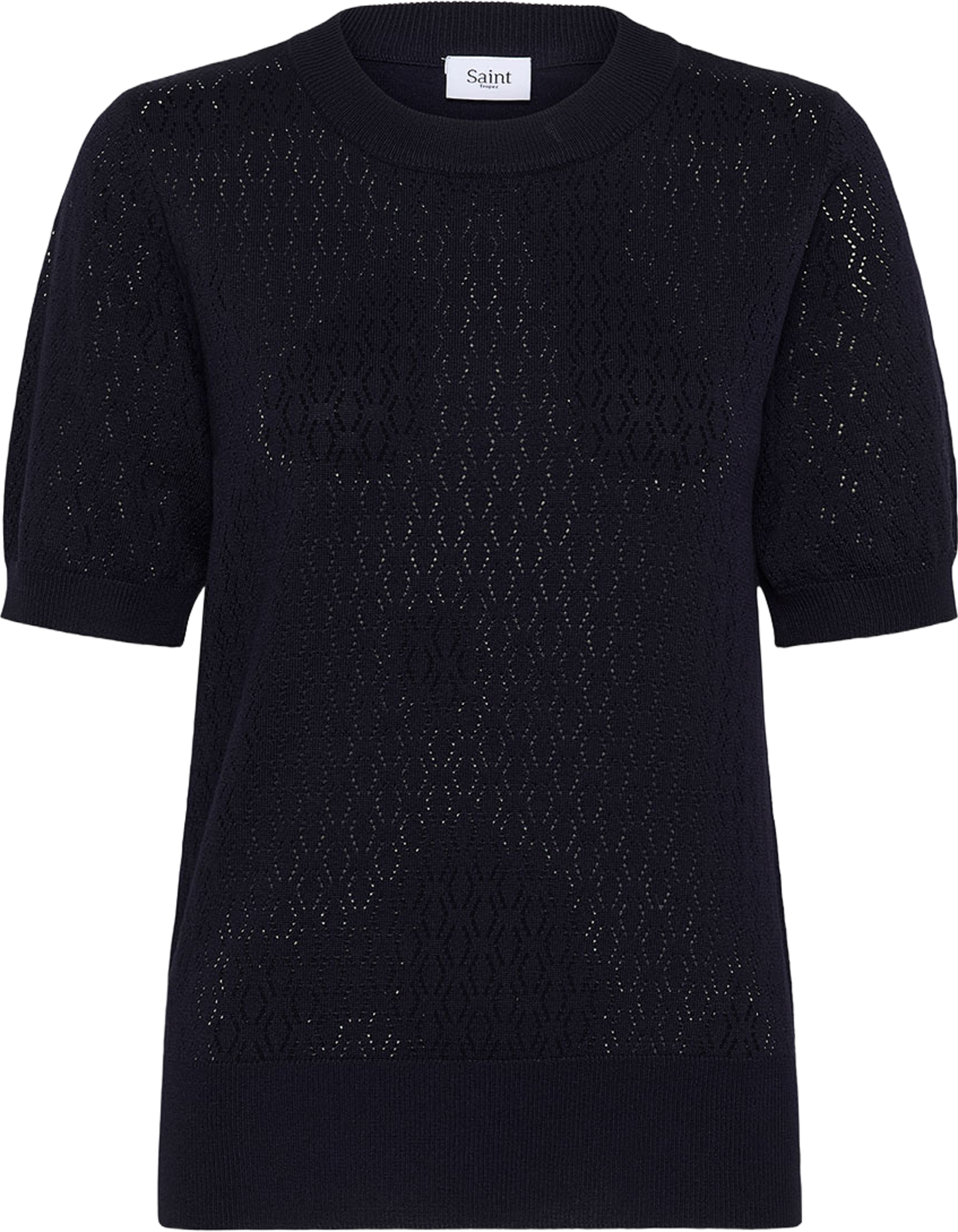 MilaSZ Pointelle Pullover, från Saint Tropez, i färgen Night Sky.