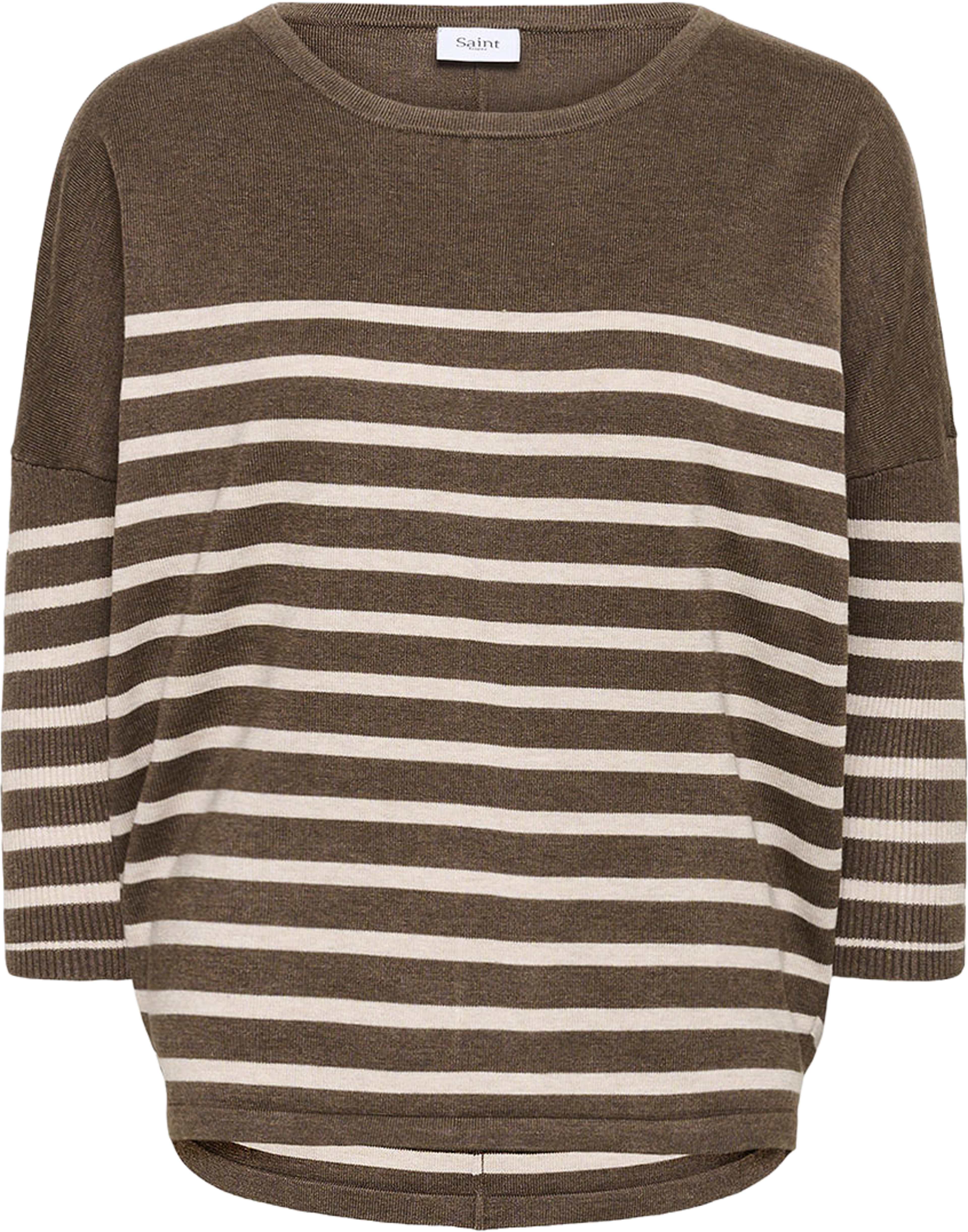 MilaSZ Pullover, från Saint Tropez, i färgen Major Brown Gray Morn Stripe.