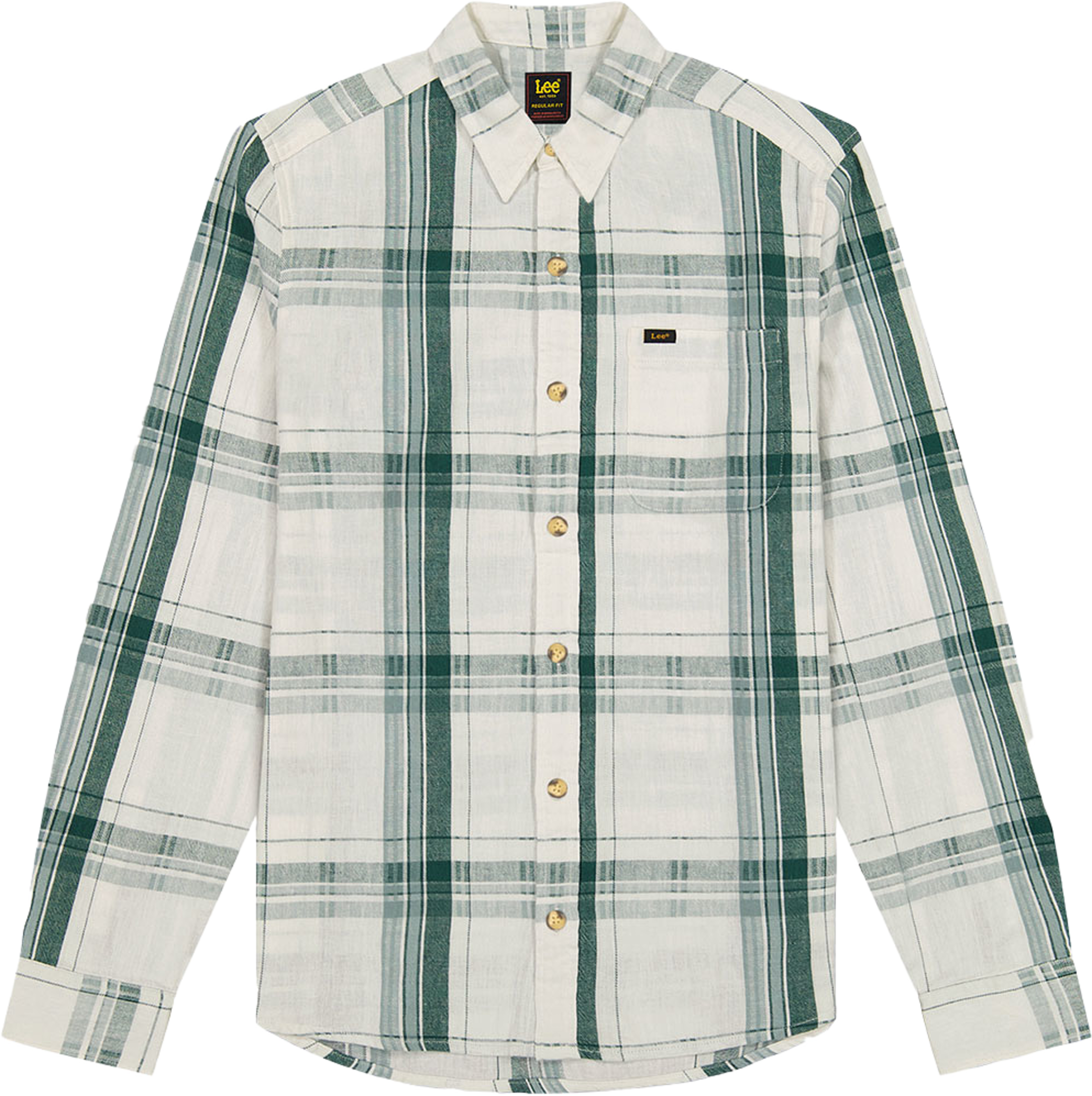 Leesure Shirt, från Lee, i färgen Algae Plaid. Klicka för att öppna bilden i stort format