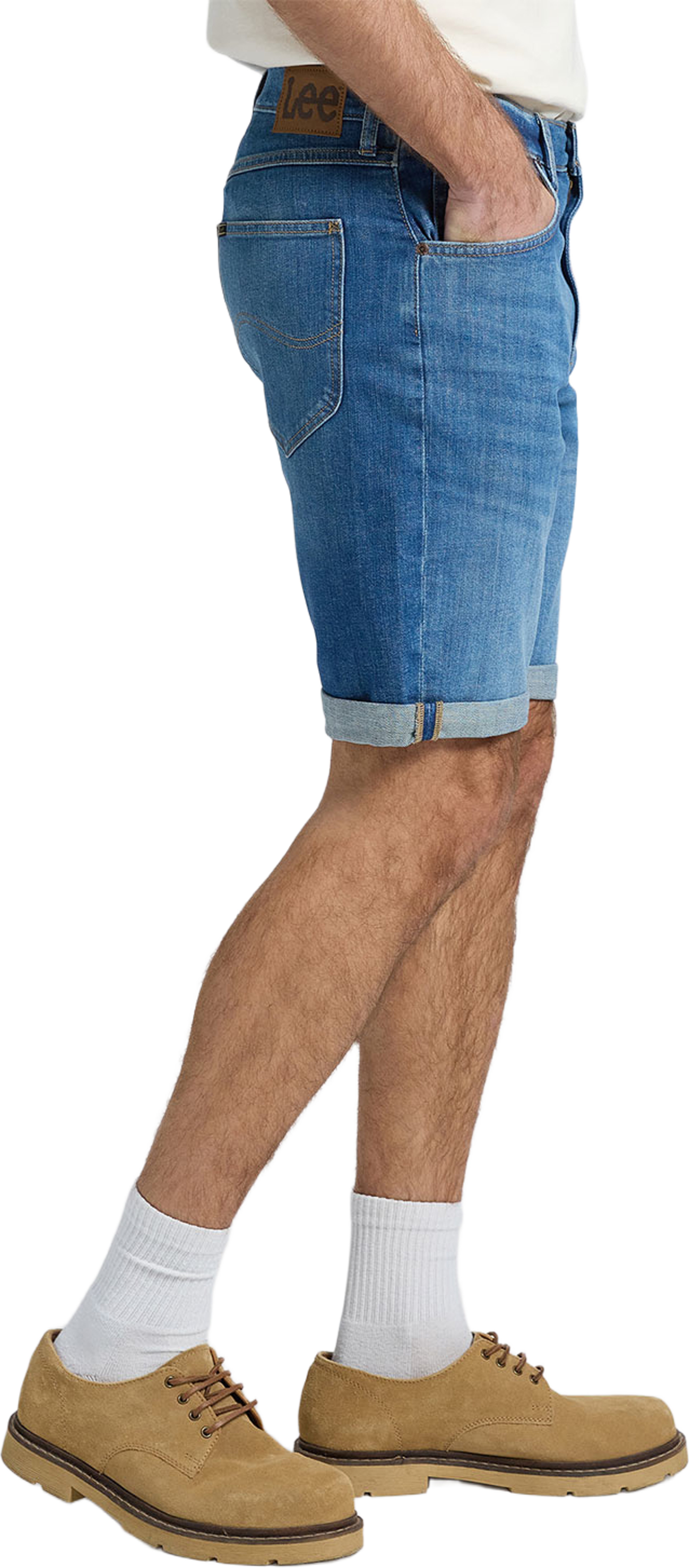 5 Pocket Short, från Lee, i färgen Bud. Klicka för att öppna bilden i stort format