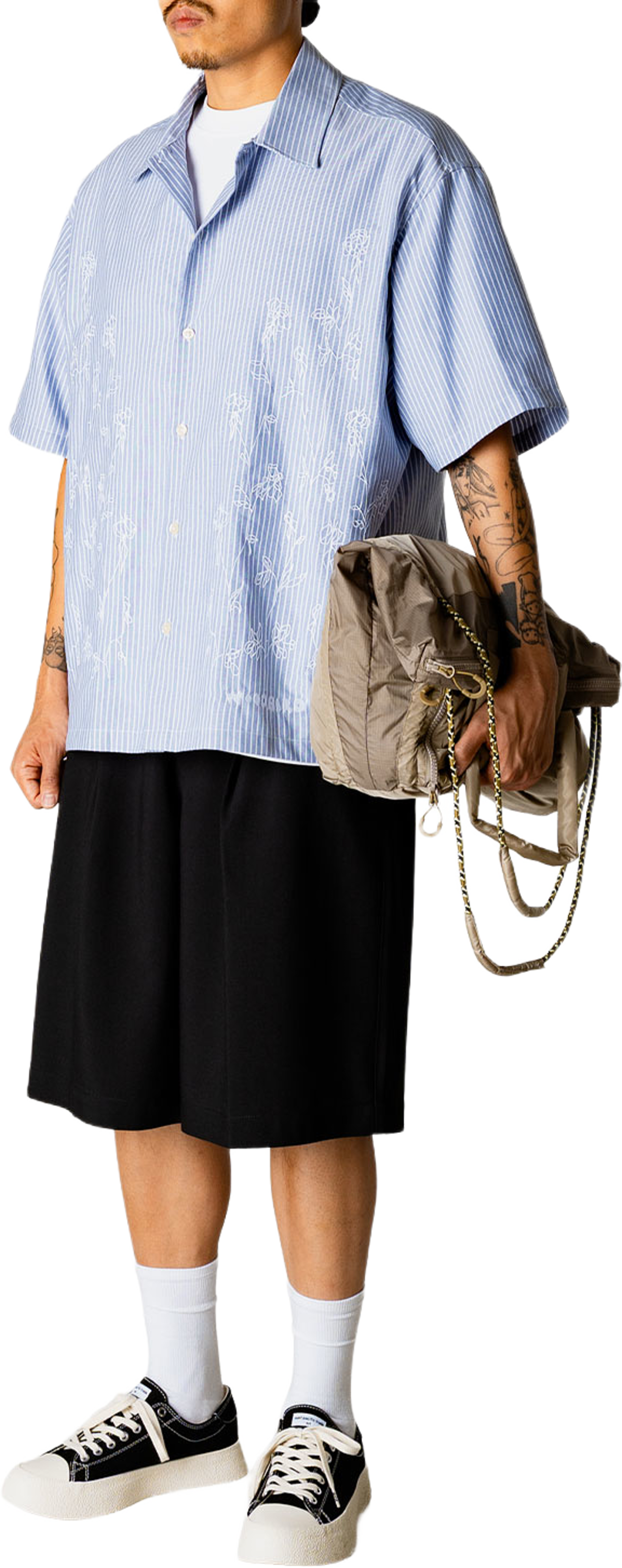 Wang Ox Flower Shirt, från Woodbird, i färgen Light Blue. Klicka för att öppna bilden i stort format