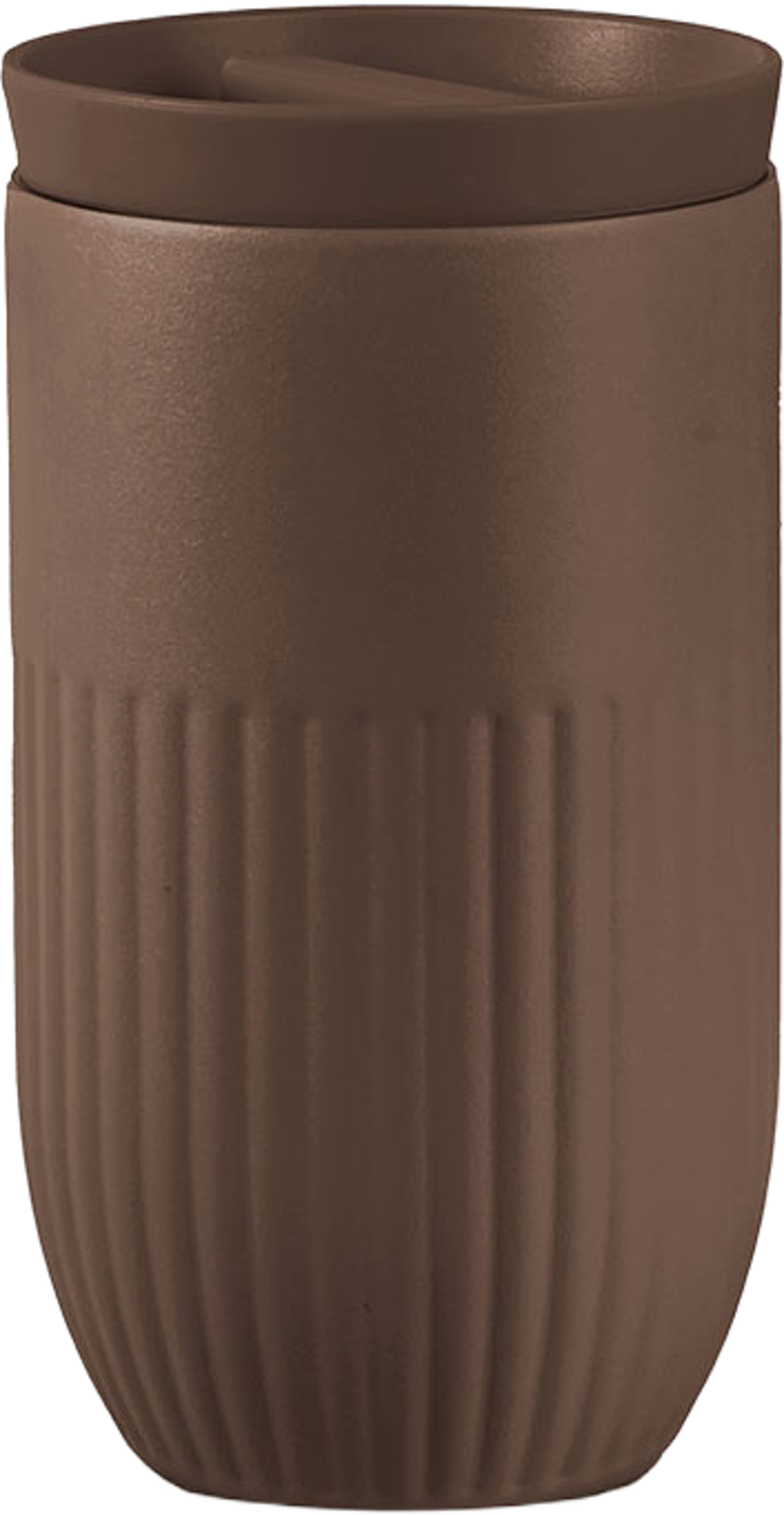 Tova termosmugg, från Sagaform, i färgen Brun Pantone 7596c. Klicka för att öppna bilden i stort format