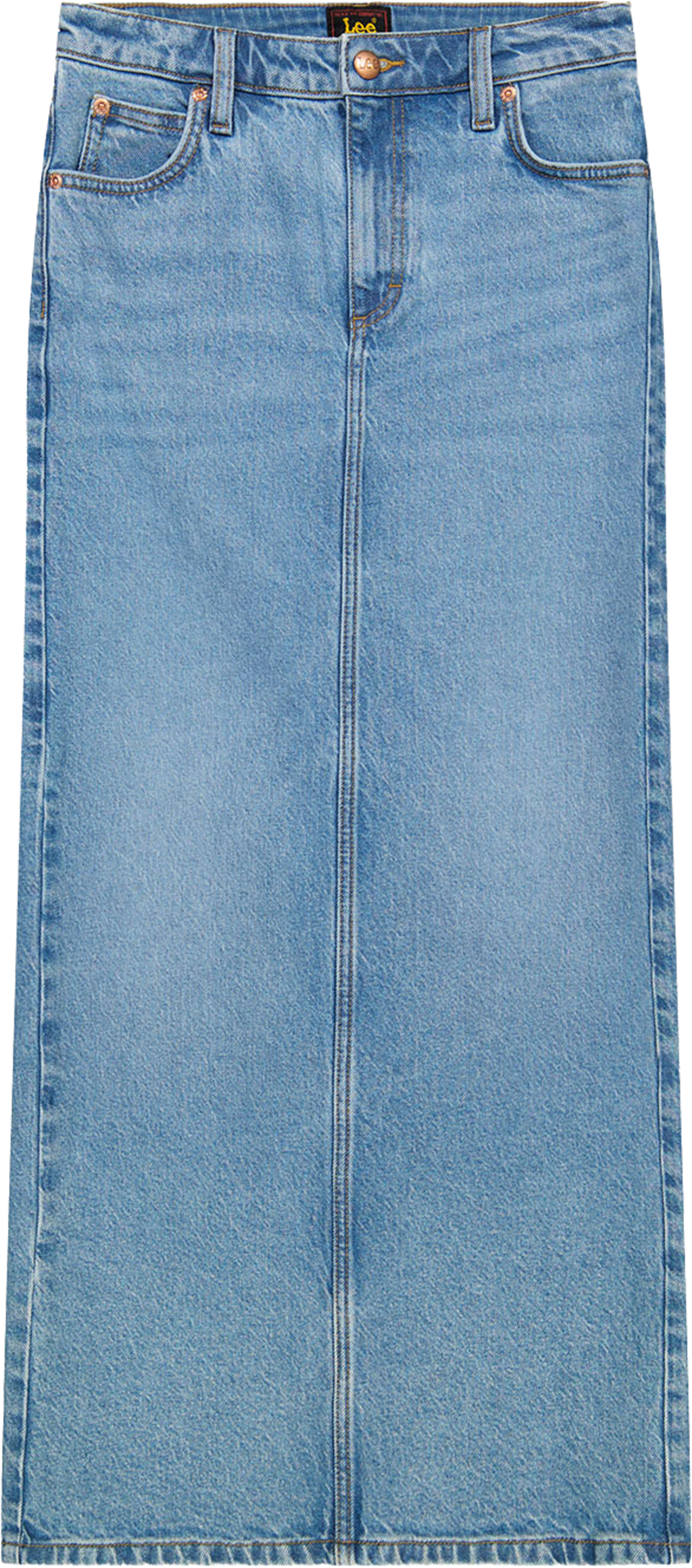 Back Slit Maxi Skirt, från Lee, i färgen Tinted Blue. Klicka för att öppna bilden i stort format