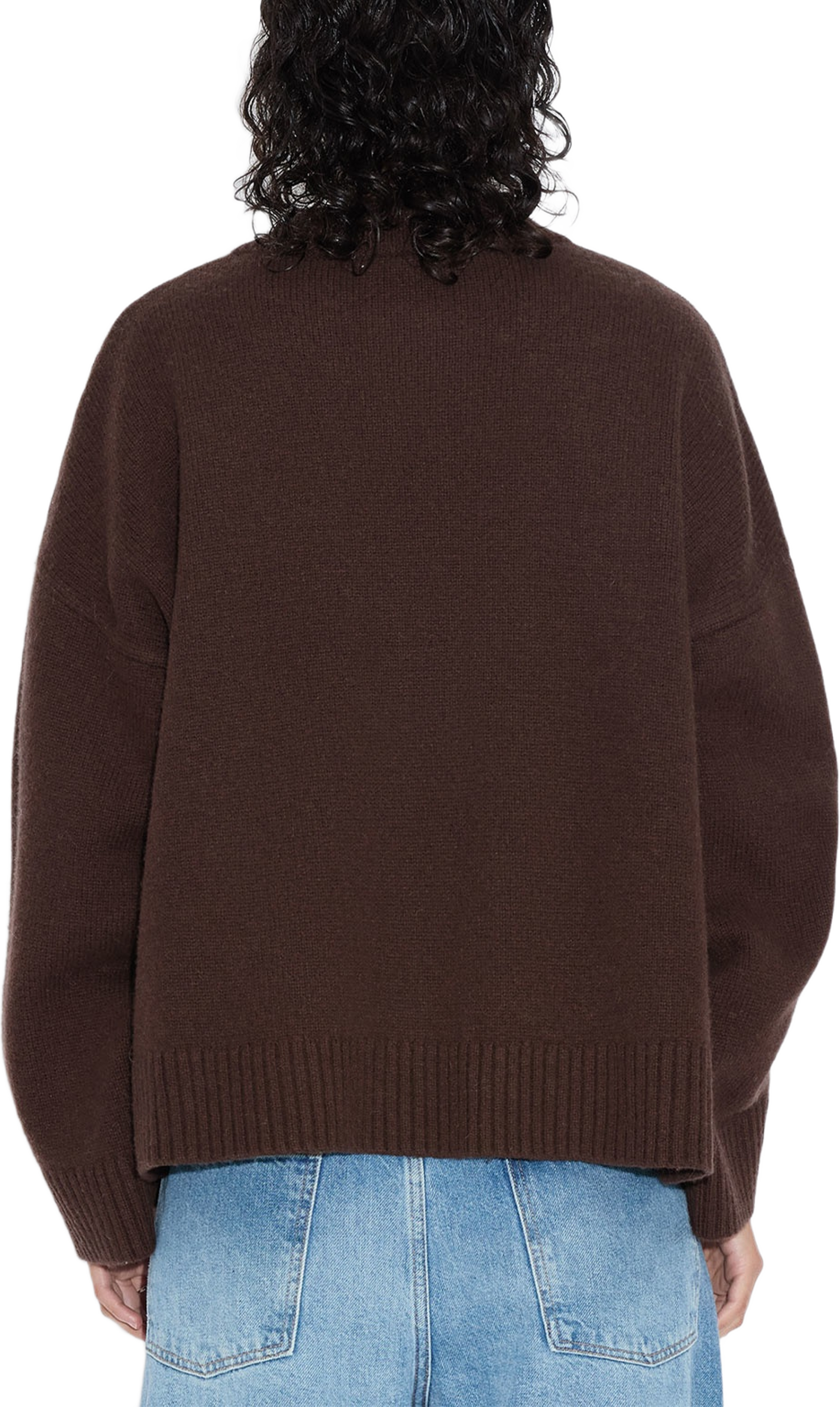 W. Wool Wide Cardigan, från Holzweiler, i färgen Dk. Brown.