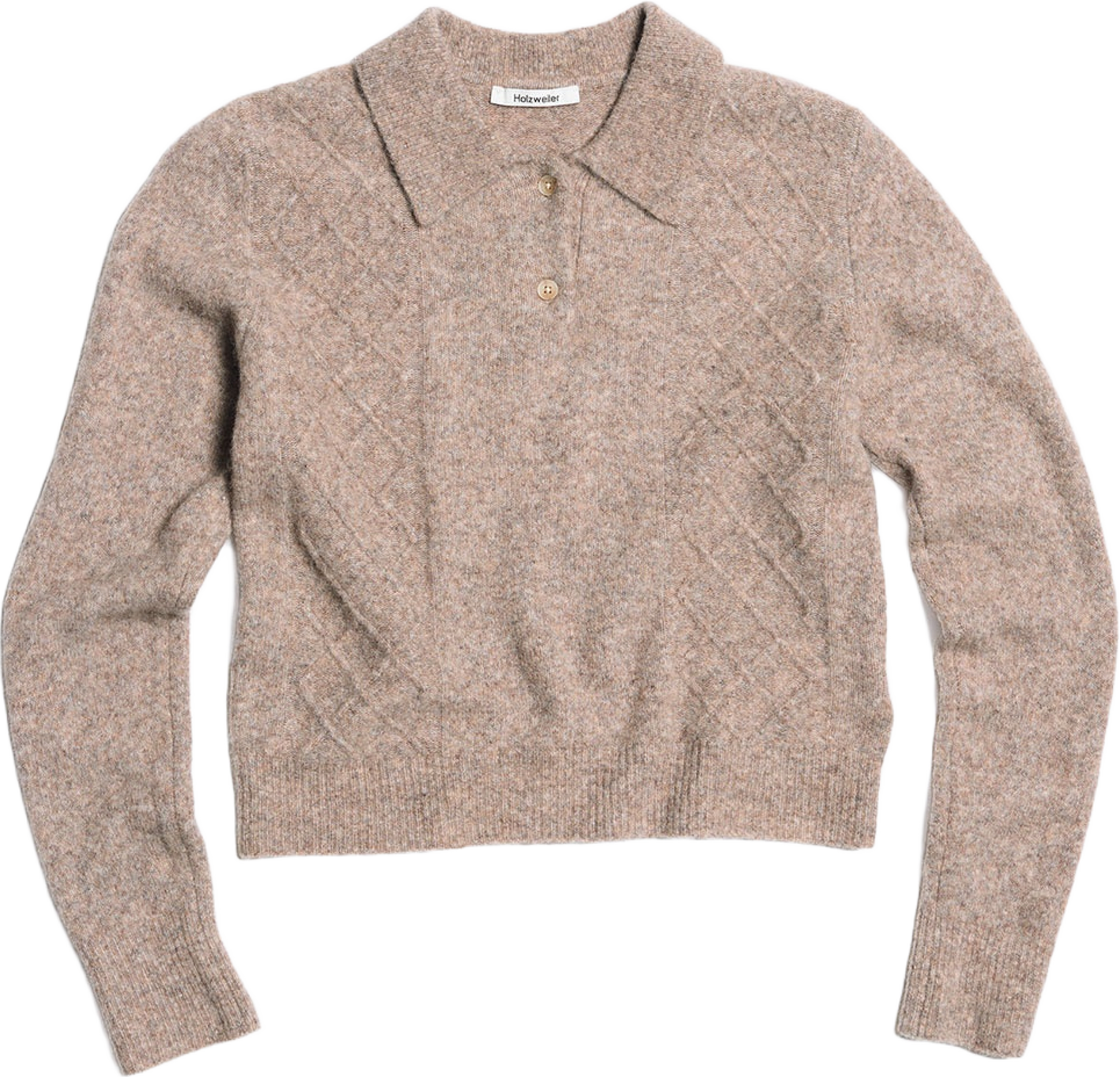 Argyle Polo, från Holzweiler, i färgen Taupe.