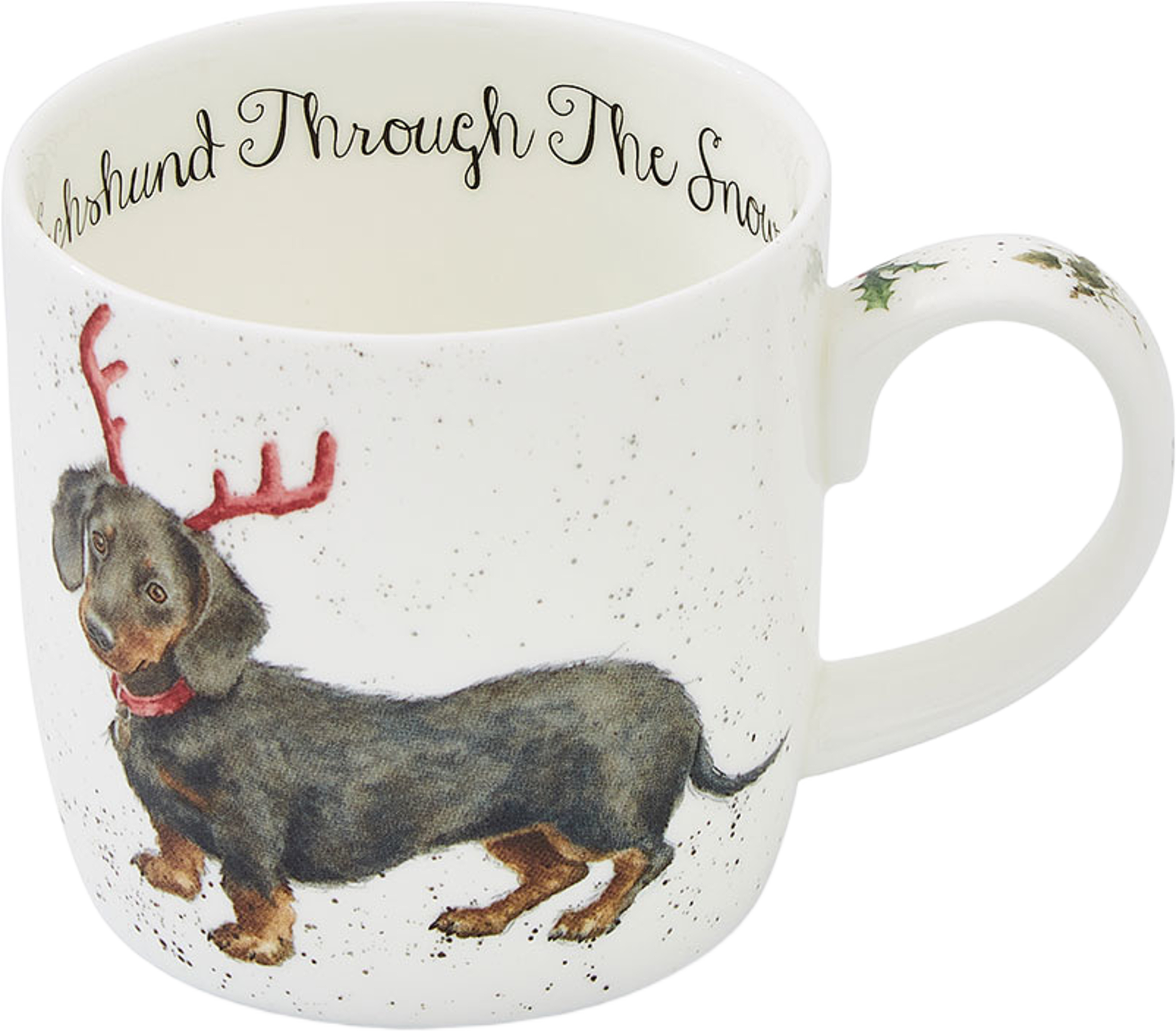 Mugg Dachshund Through the Snow 31 cl, från Wrendale, i färgen Multi. Klicka för att öppna bilden i stort format