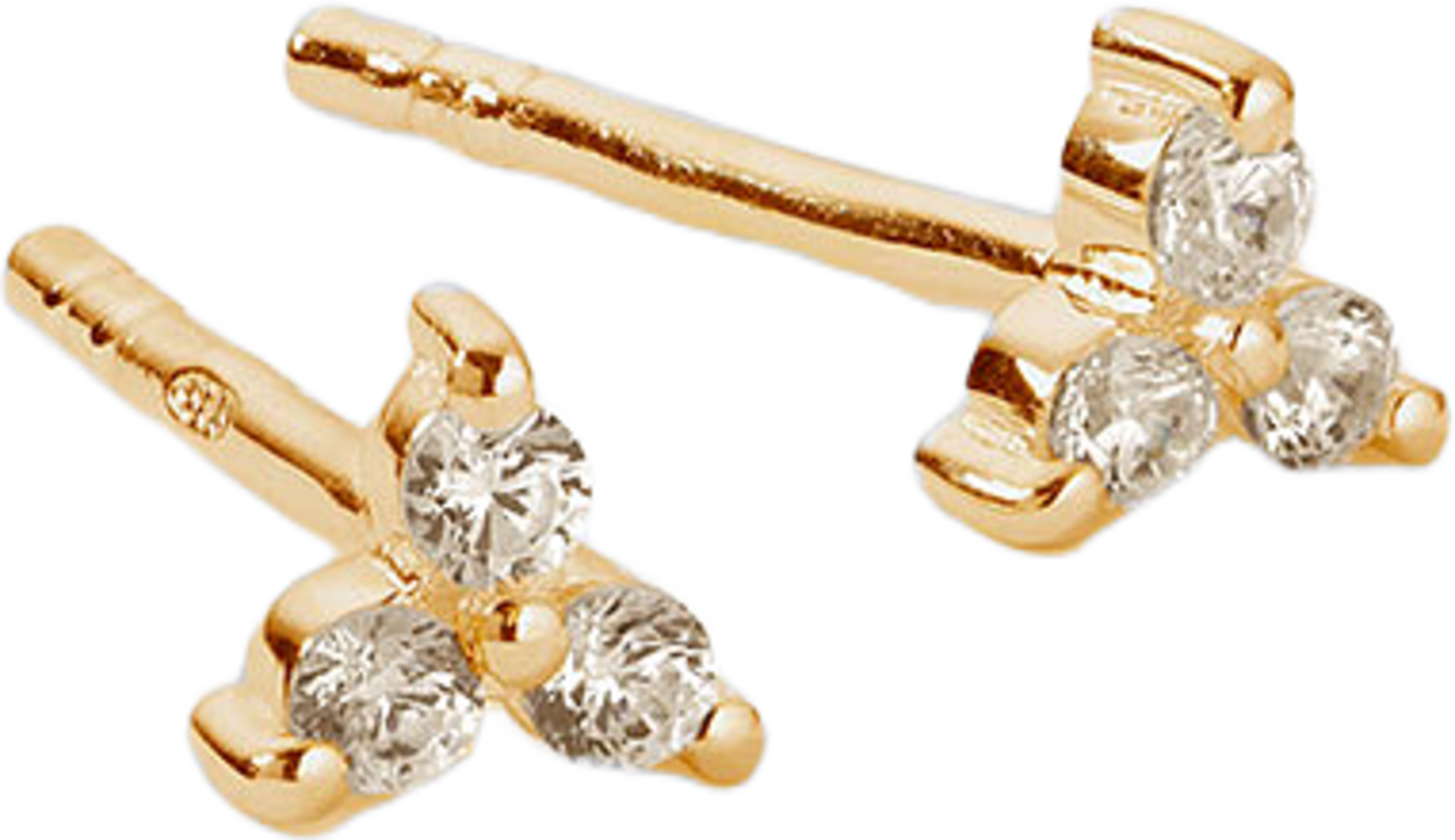 Celestia Triple Stone Studs Gold, från Syster P, i färgen Gold. Klicka för att öppna bilden i stort format