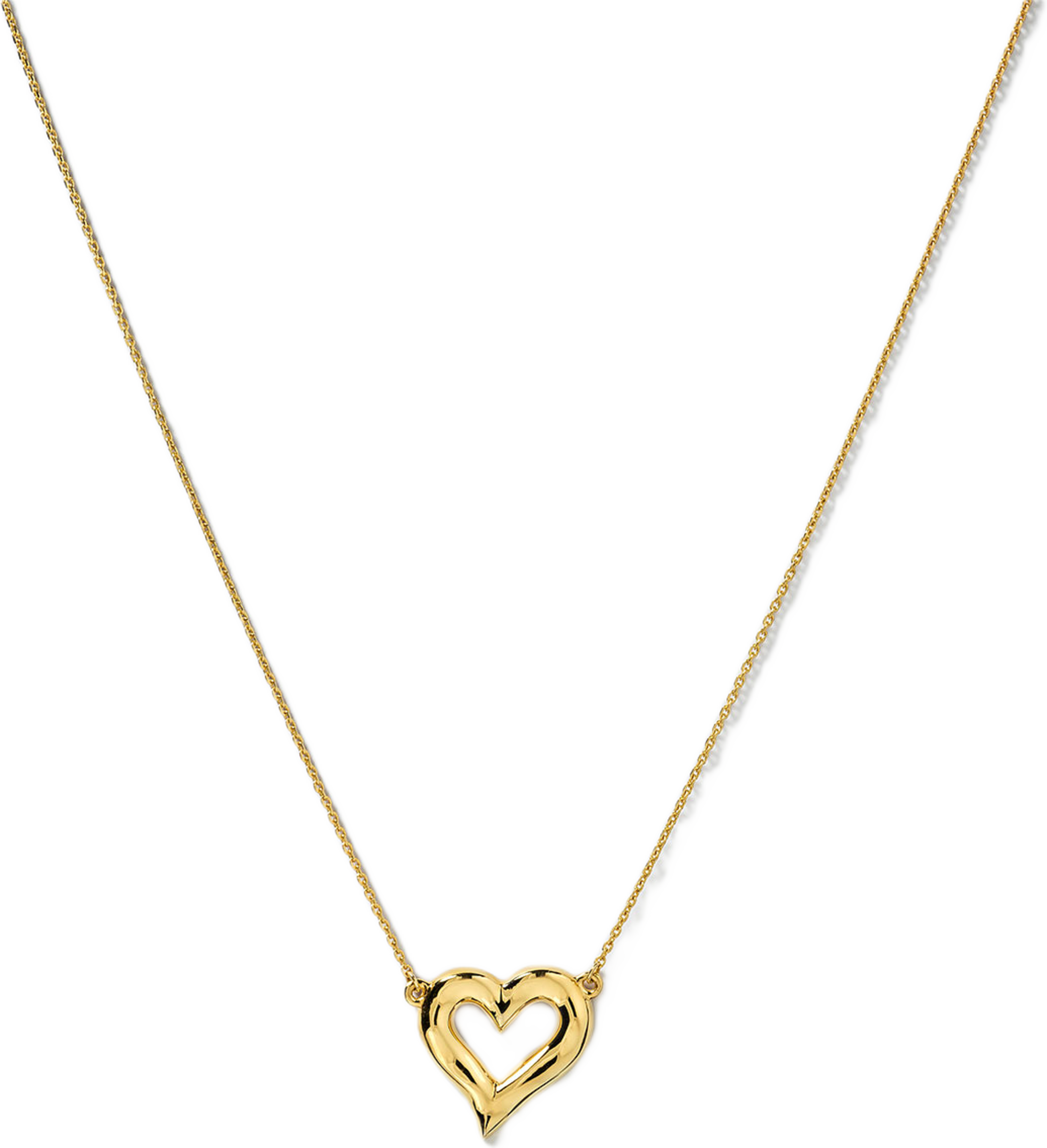 Puff Heart Necklace Gold, från Syster P, i färgen Gold.