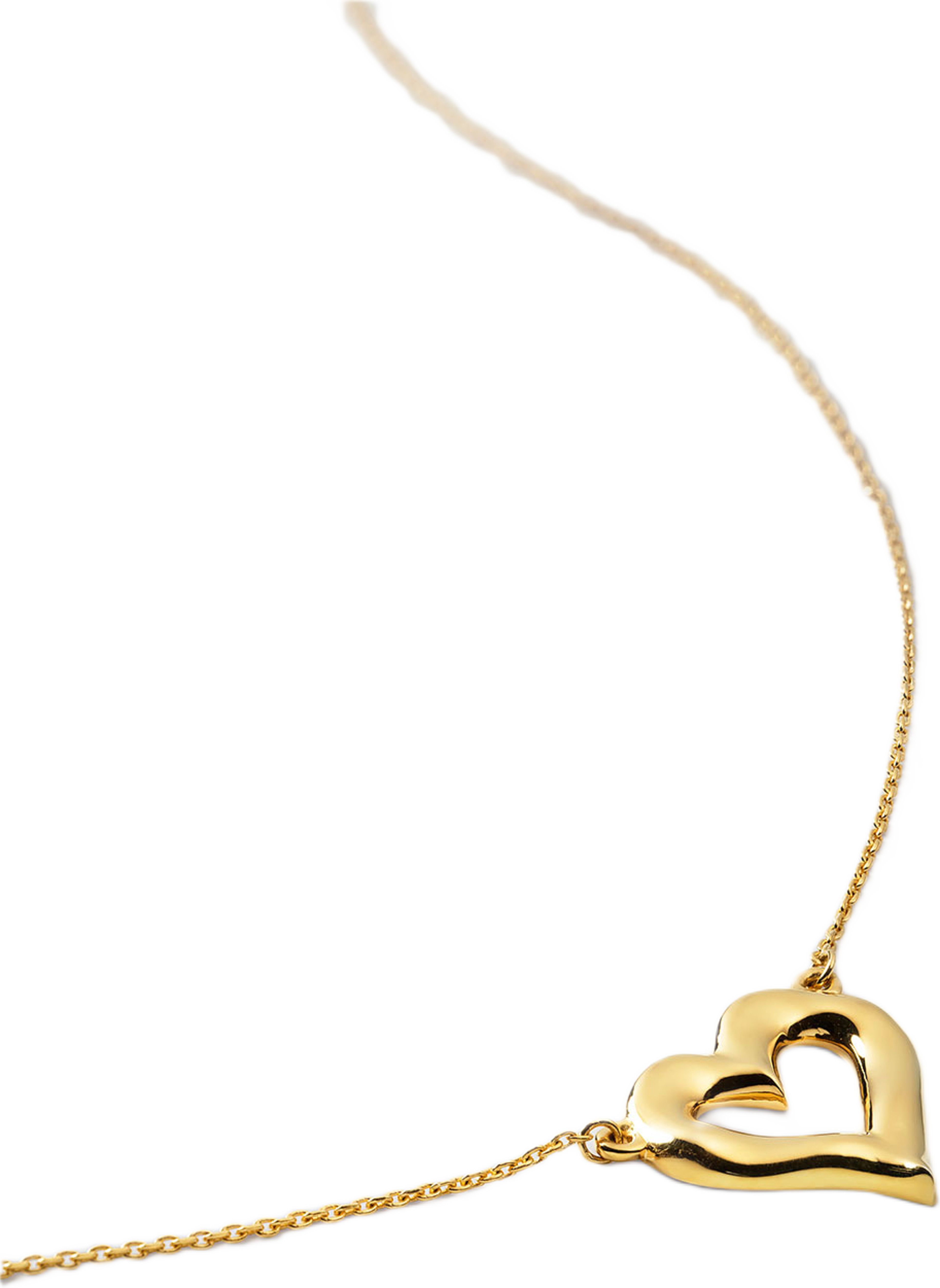 Puff Heart Necklace Gold, från Syster P, i färgen Gold.