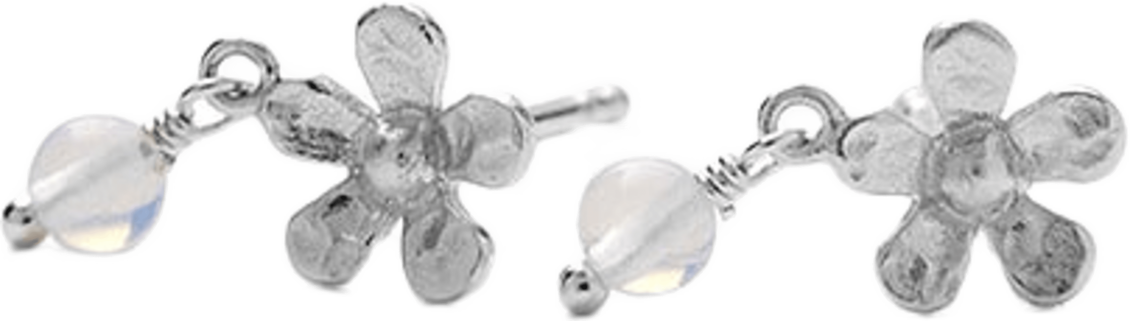 Moonstone Poppy Earsticks