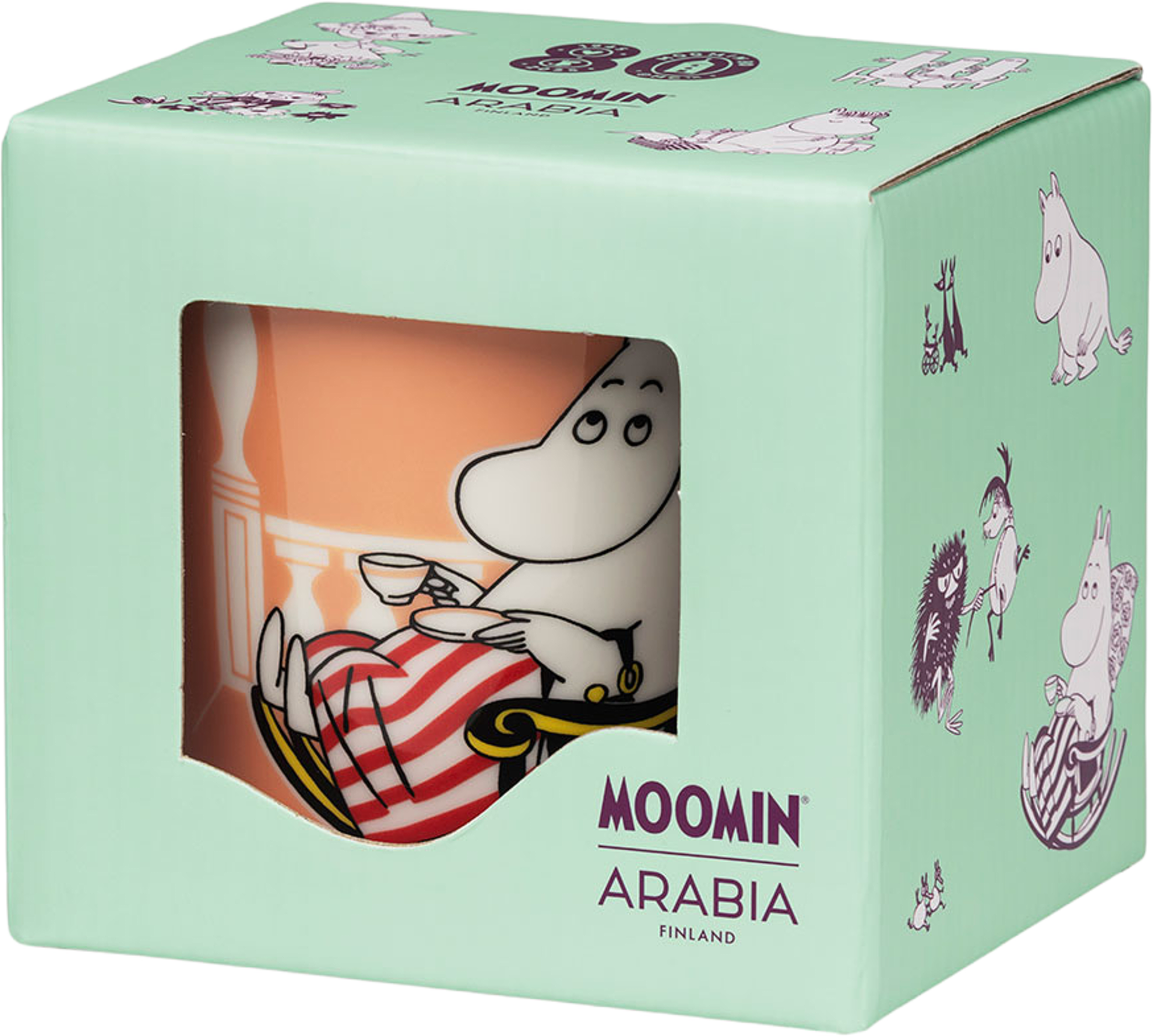 Mumin Mugg 0,3L Snusmumriken 80 Box, från Arabia, i färgen Muminmamma. Klicka för att öppna bilden i stort format