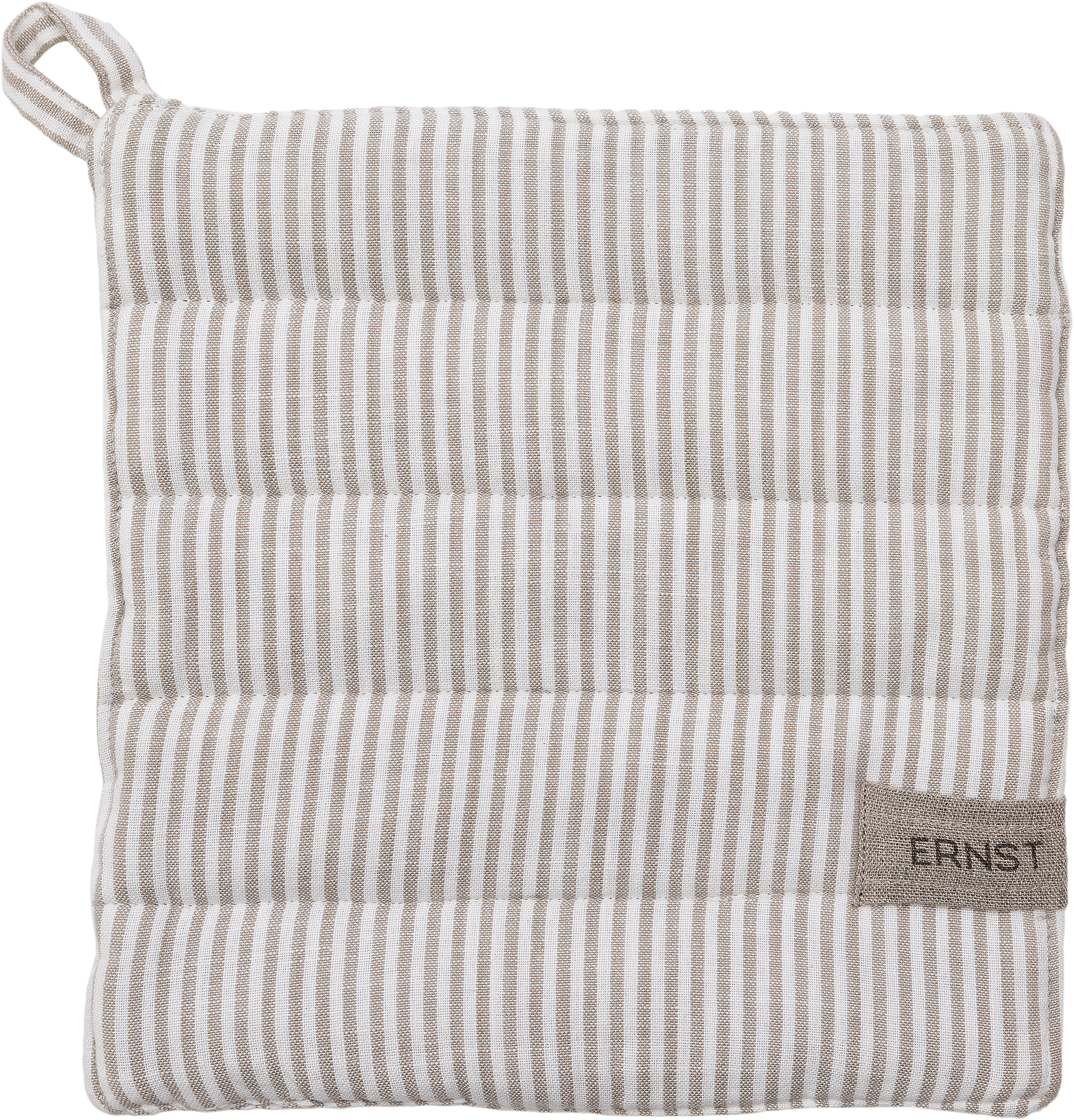 Grytlapp bred rand beige/vit, från ERNST, i färgen Beige/Vit. Klicka för att öppna bilden i stort format