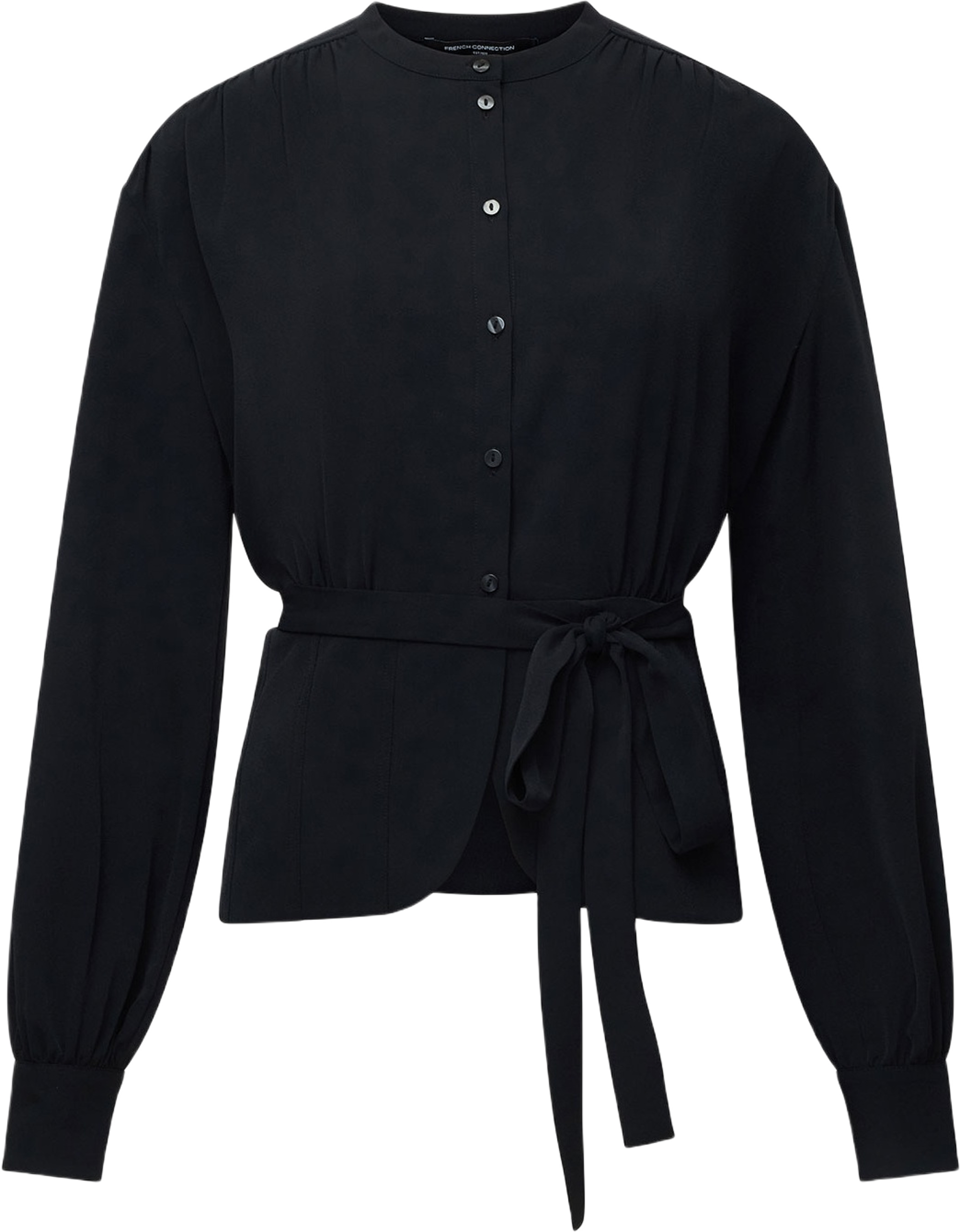 Arezzo Ls Waist Tie Shirt, från French Connection, i färgen Sz18 Black.
