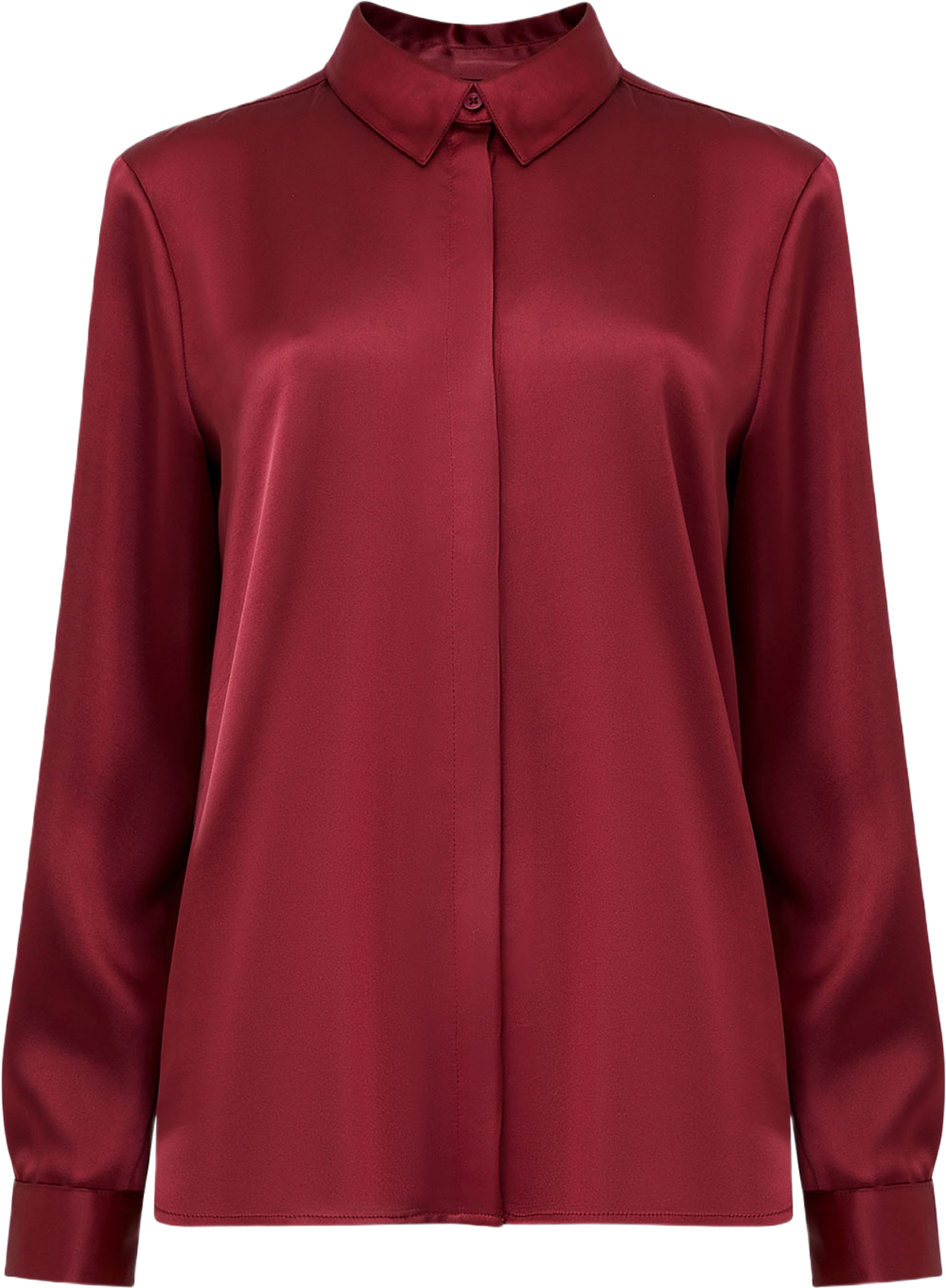 Irina Satin Ls Shirt Top Bordeaux Red från French Connection Åhléns