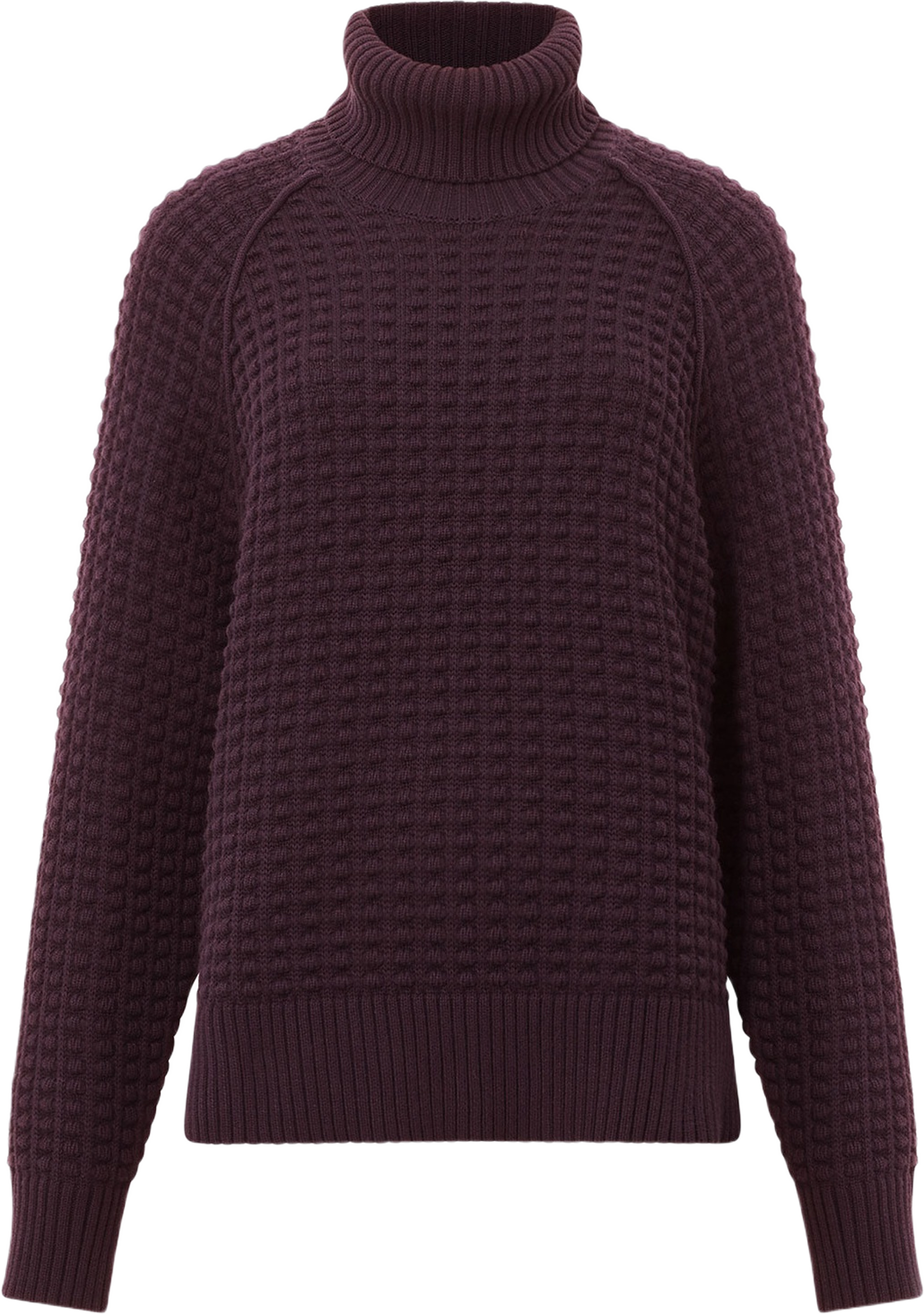 Keya Popcorn Ls High Nk Jumper, från French Connection, i färgen Bordeaux Red.