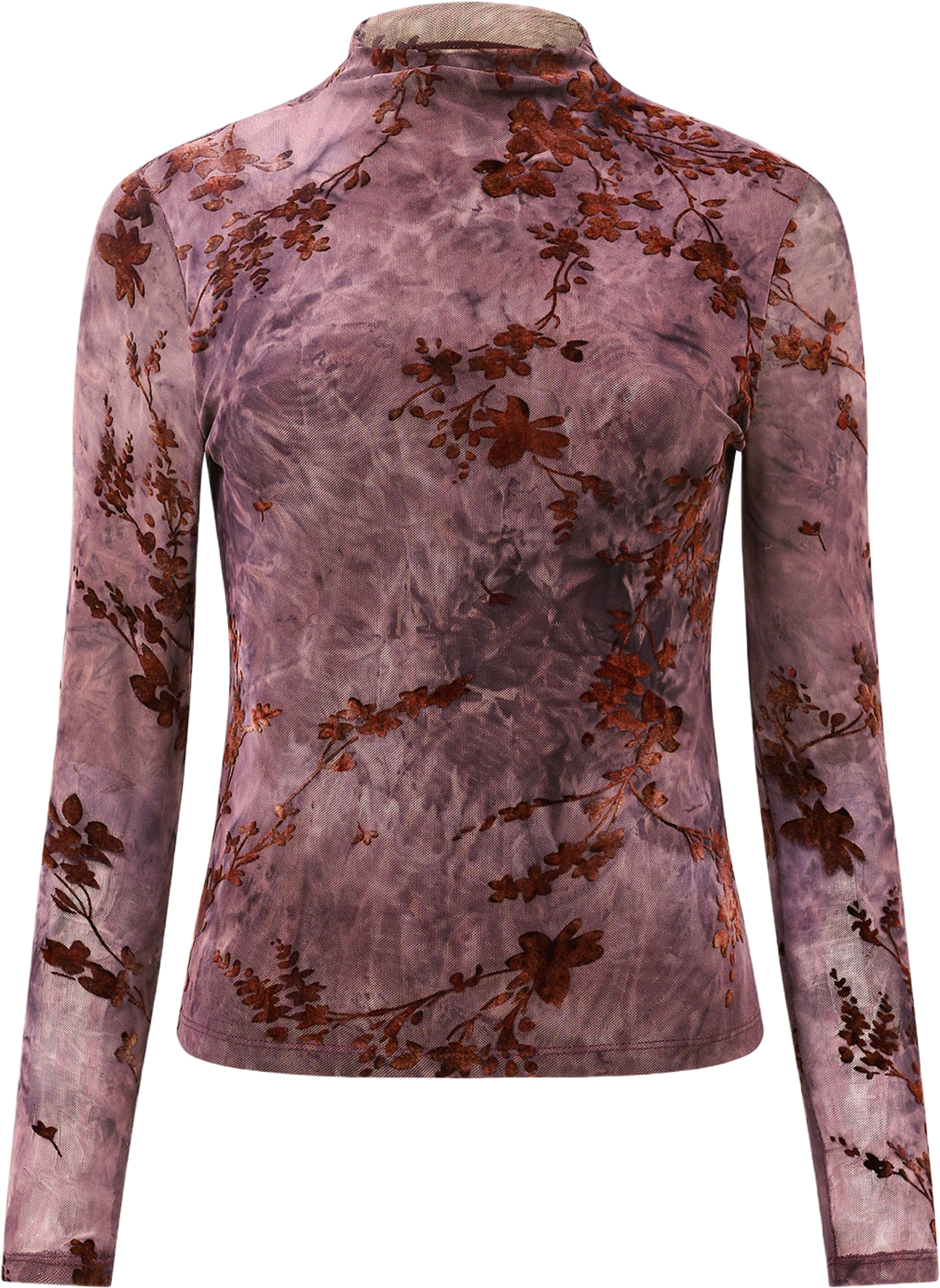 Kenny Mesh Velvet Burnout Top