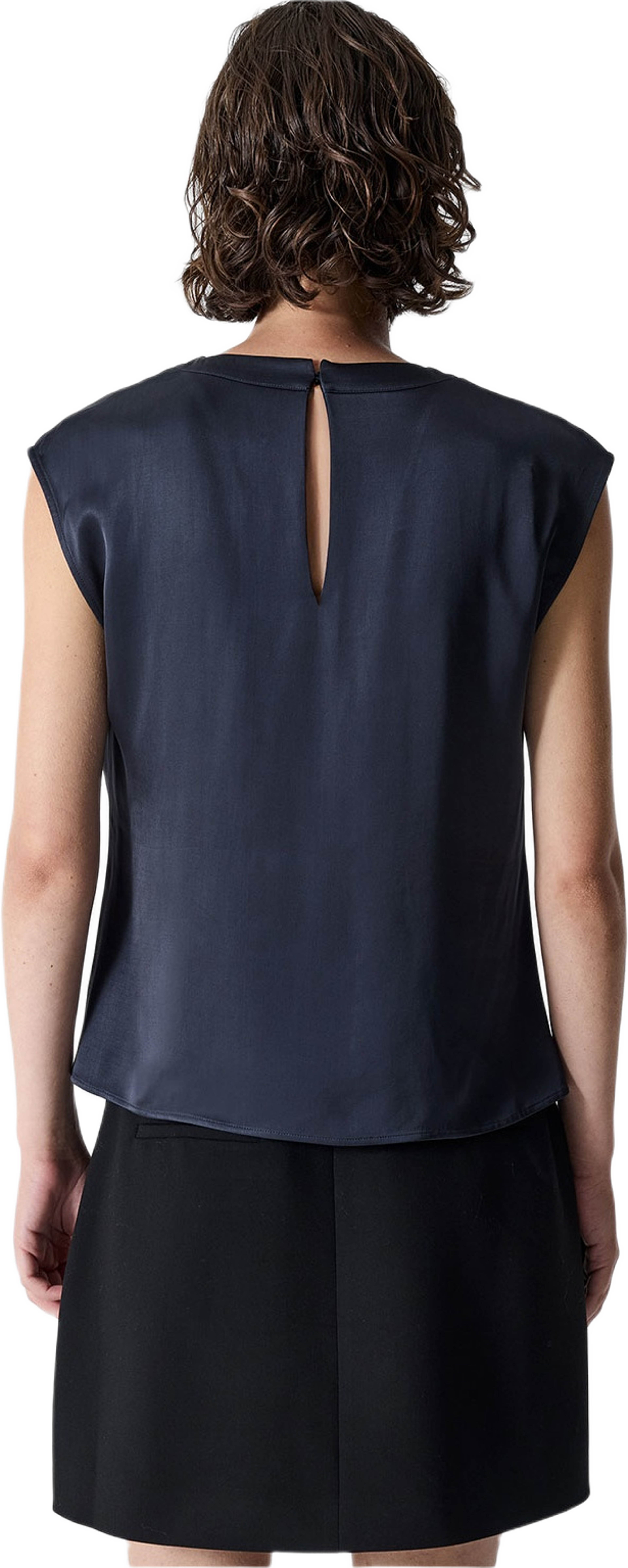 Sera Satin Slvlss Blouse