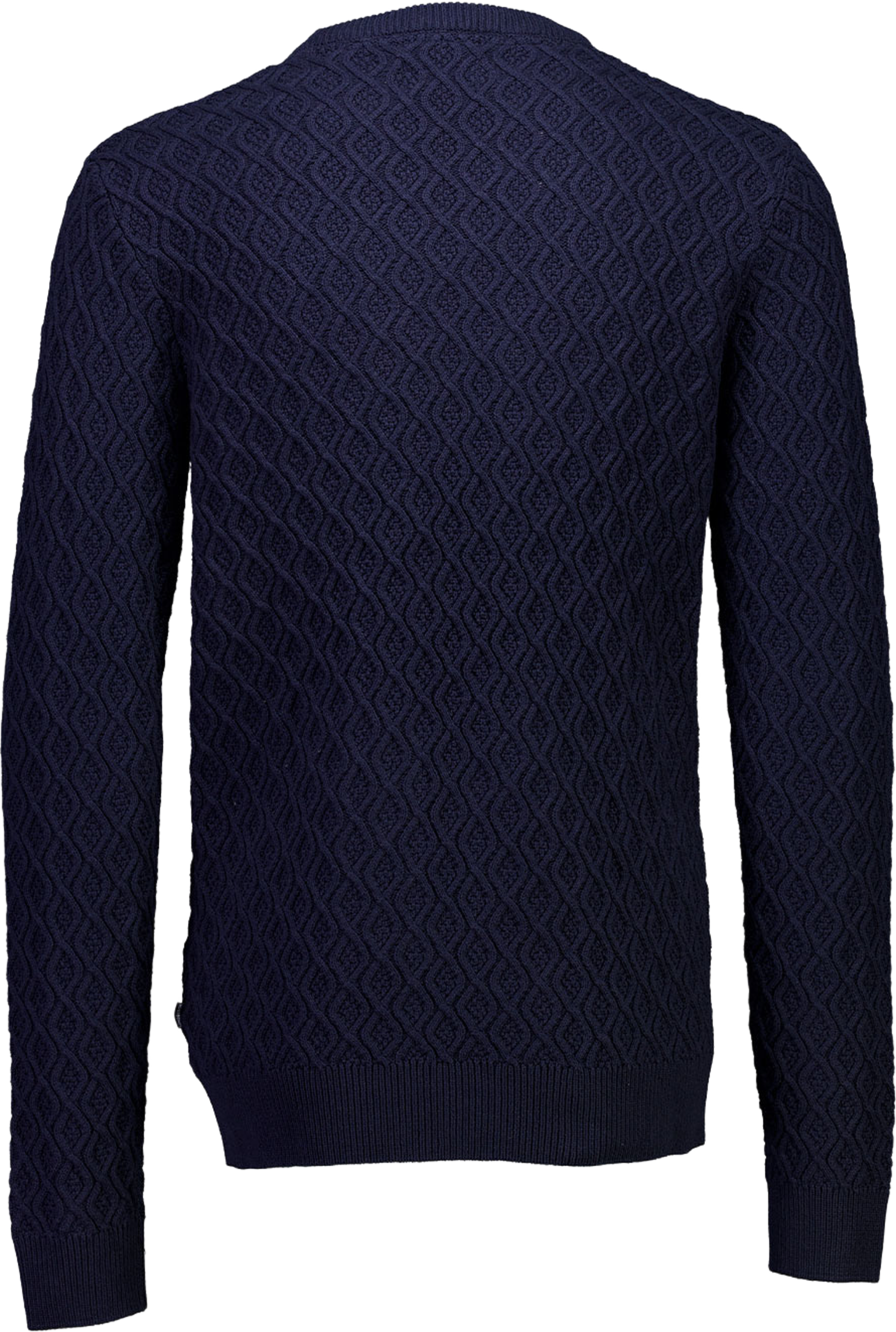 Lindbergh Recycle structure knit jumper Knit, från Lindbergh, i färgen Navy. Klicka för att öppna bilden i stort format