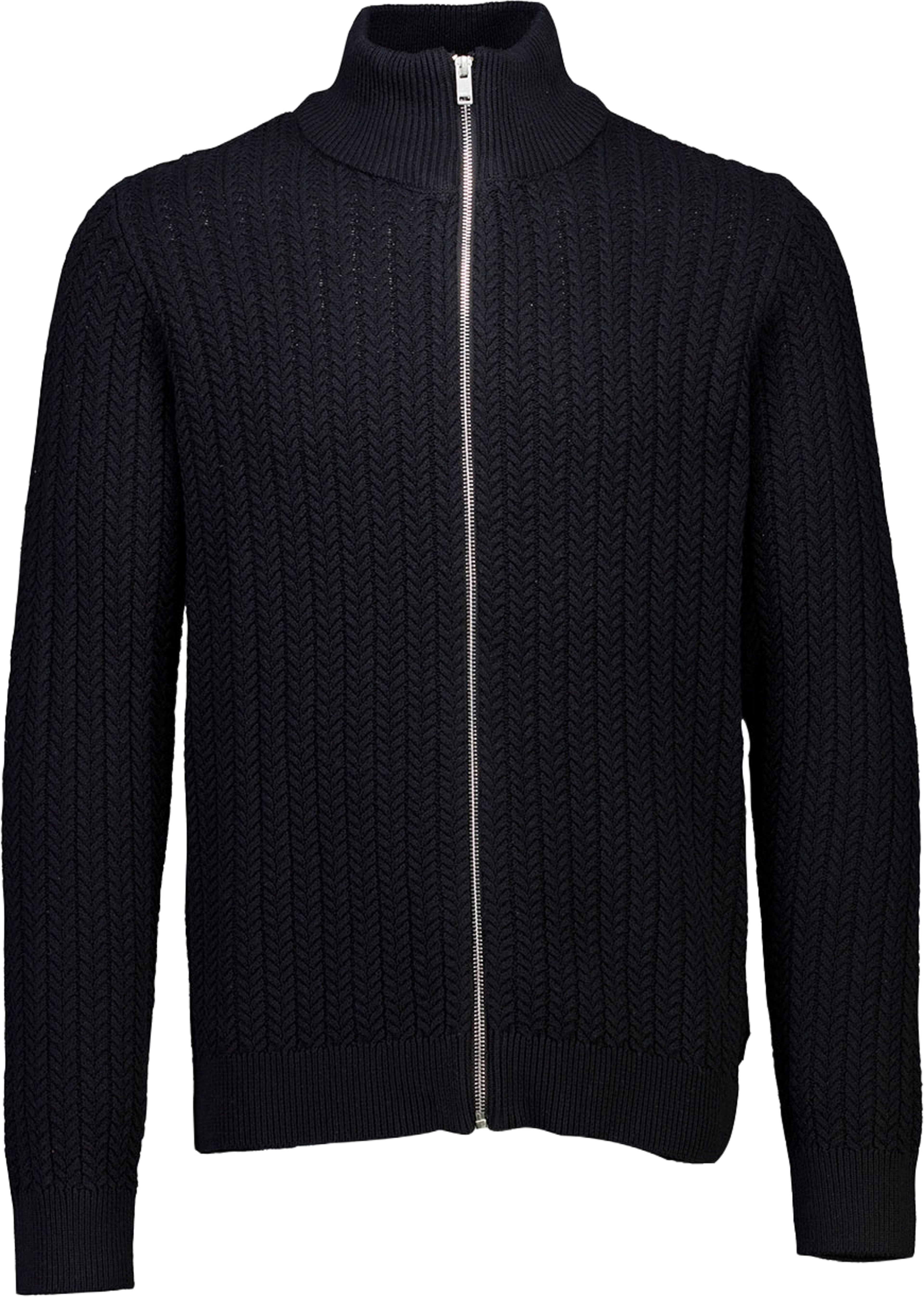 Lindbergh Recycle cabel knit zip cardigan Knit, från Lindbergh, i färgen Black. Klicka för att öppna bilden i stort format